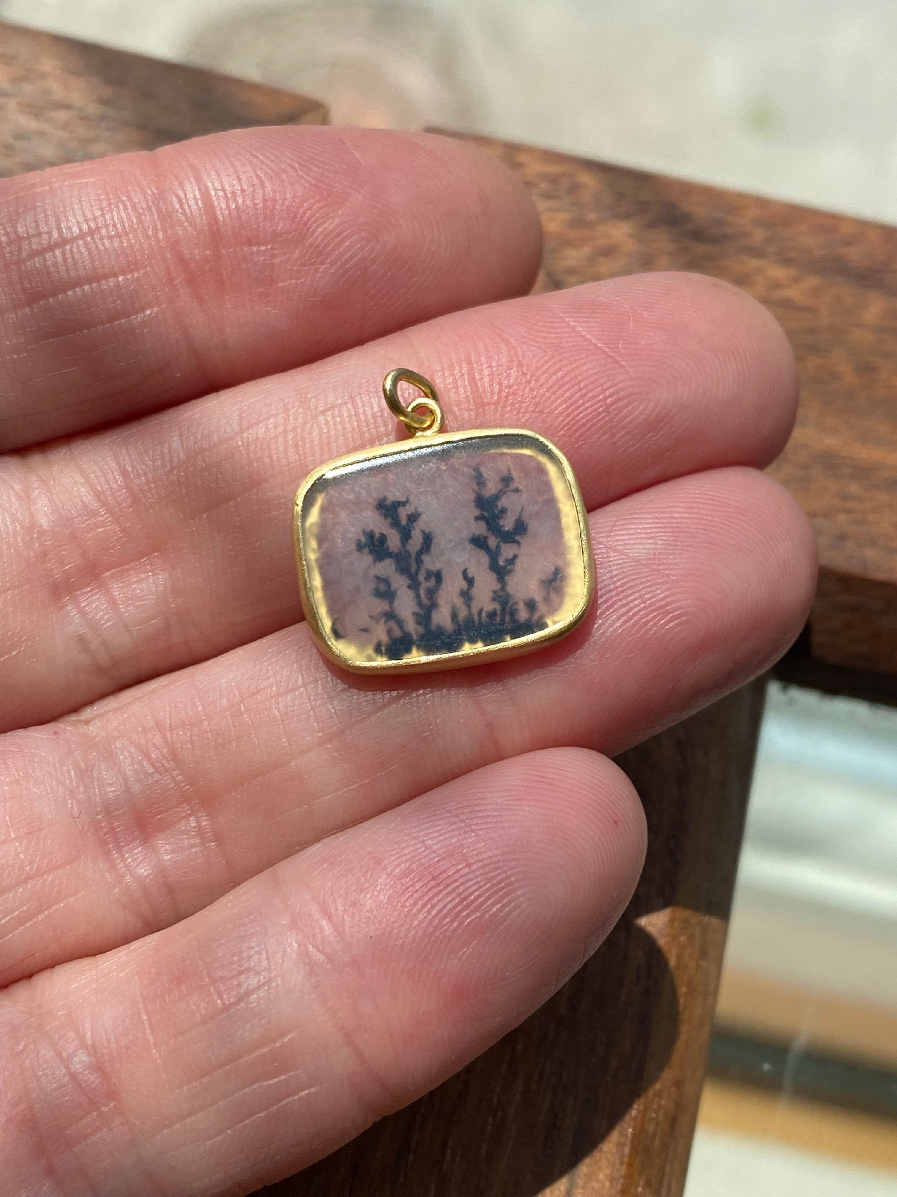 Monica Marcella- Agate Landscape Pendant
