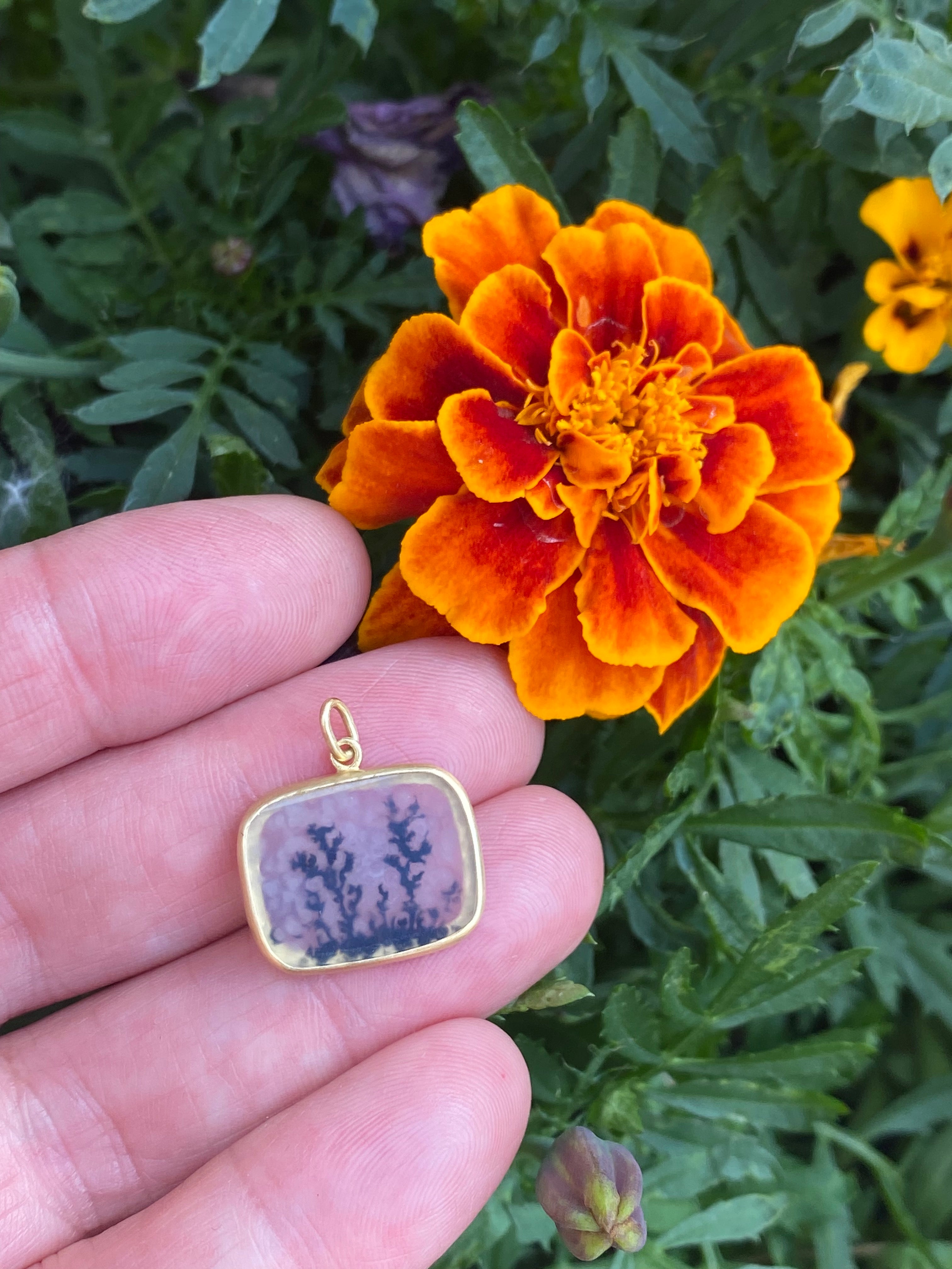 Monica Marcella- Agate Landscape Pendant