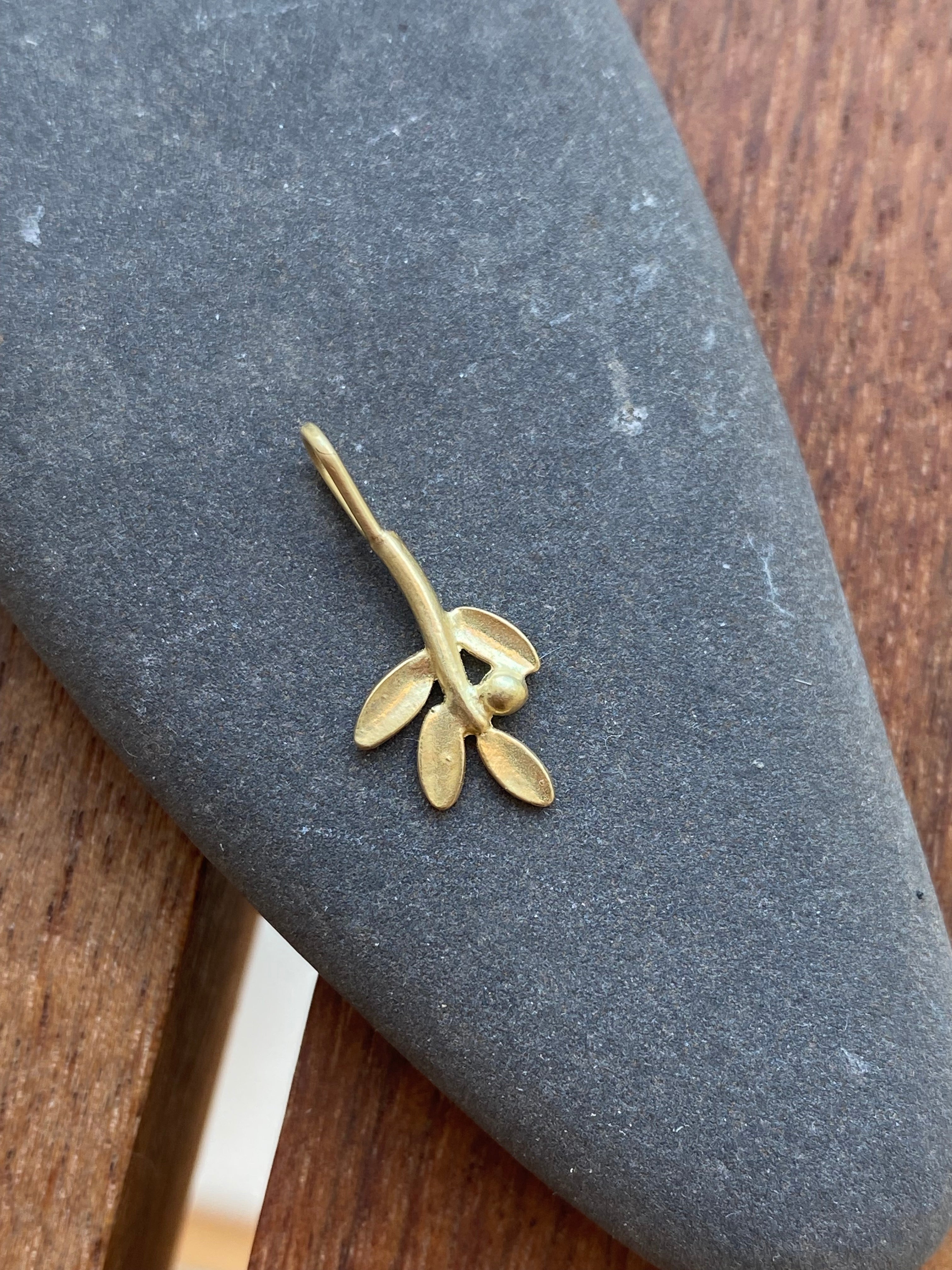 Monica Marcella- Milagros Charm- Olive Branch Pendant