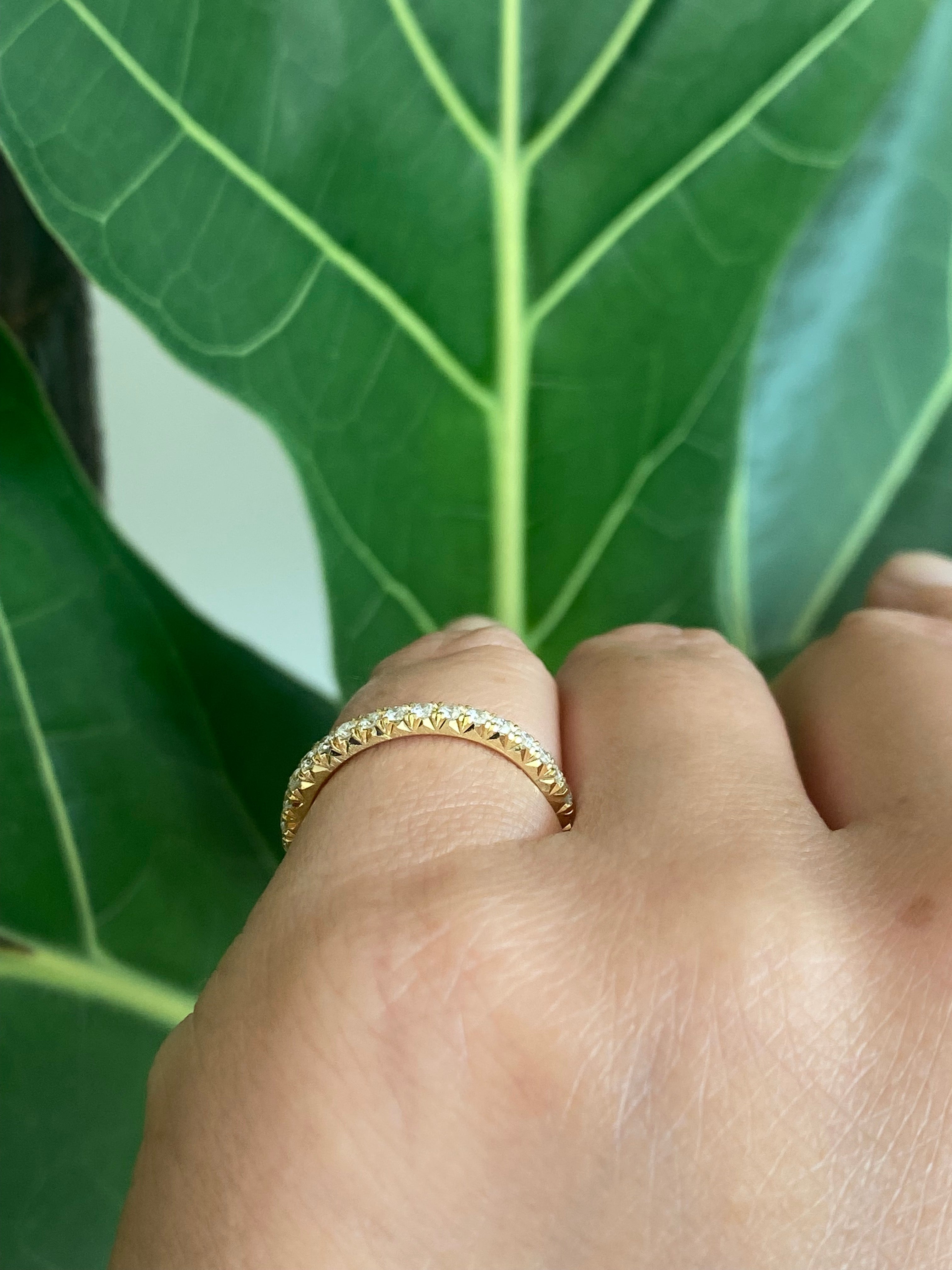 Folium Jewels- Electra French Cut Eternity Band Ring
