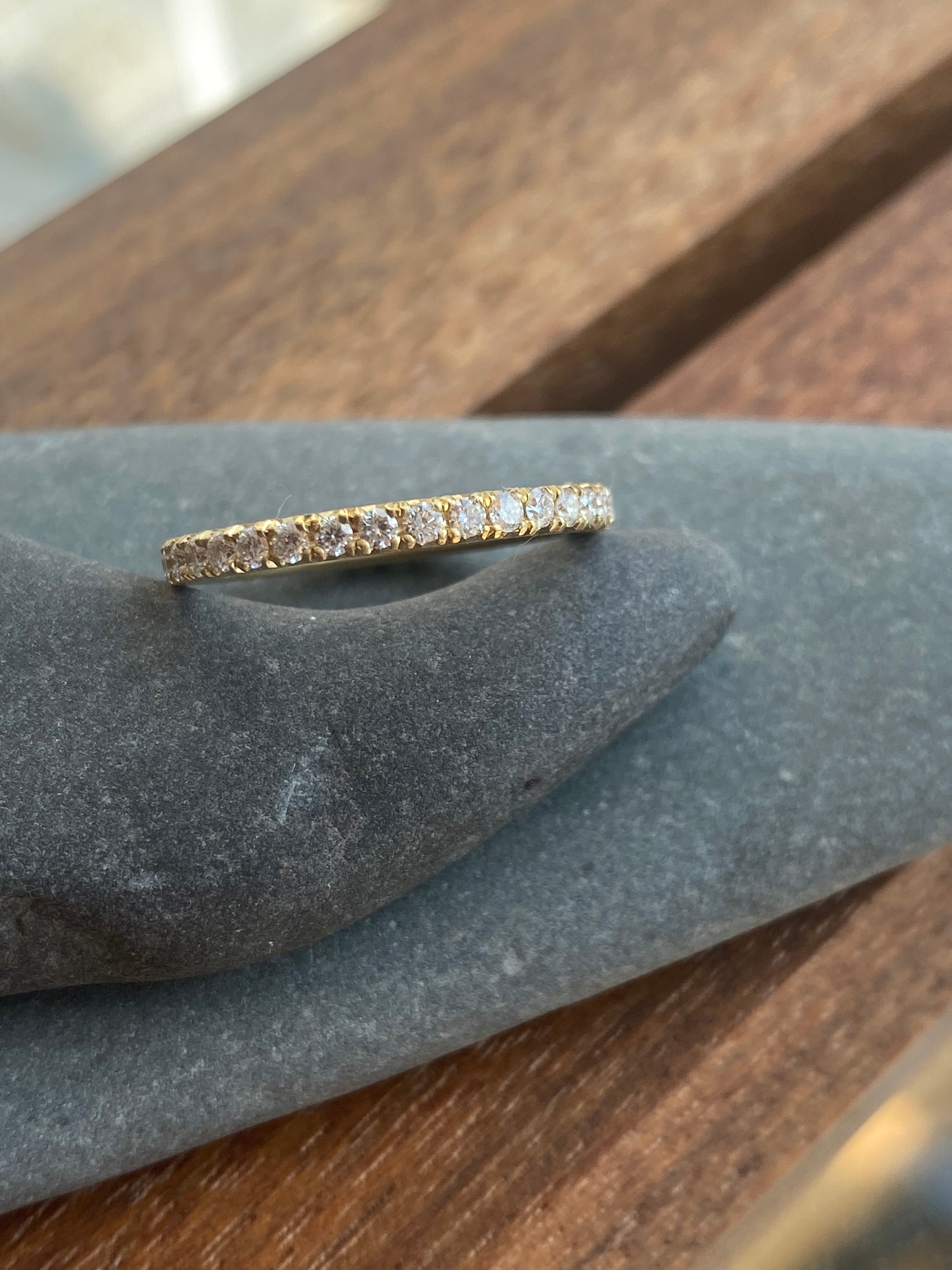 Folium Jewels- Electra French Cut Eternity Band Ring