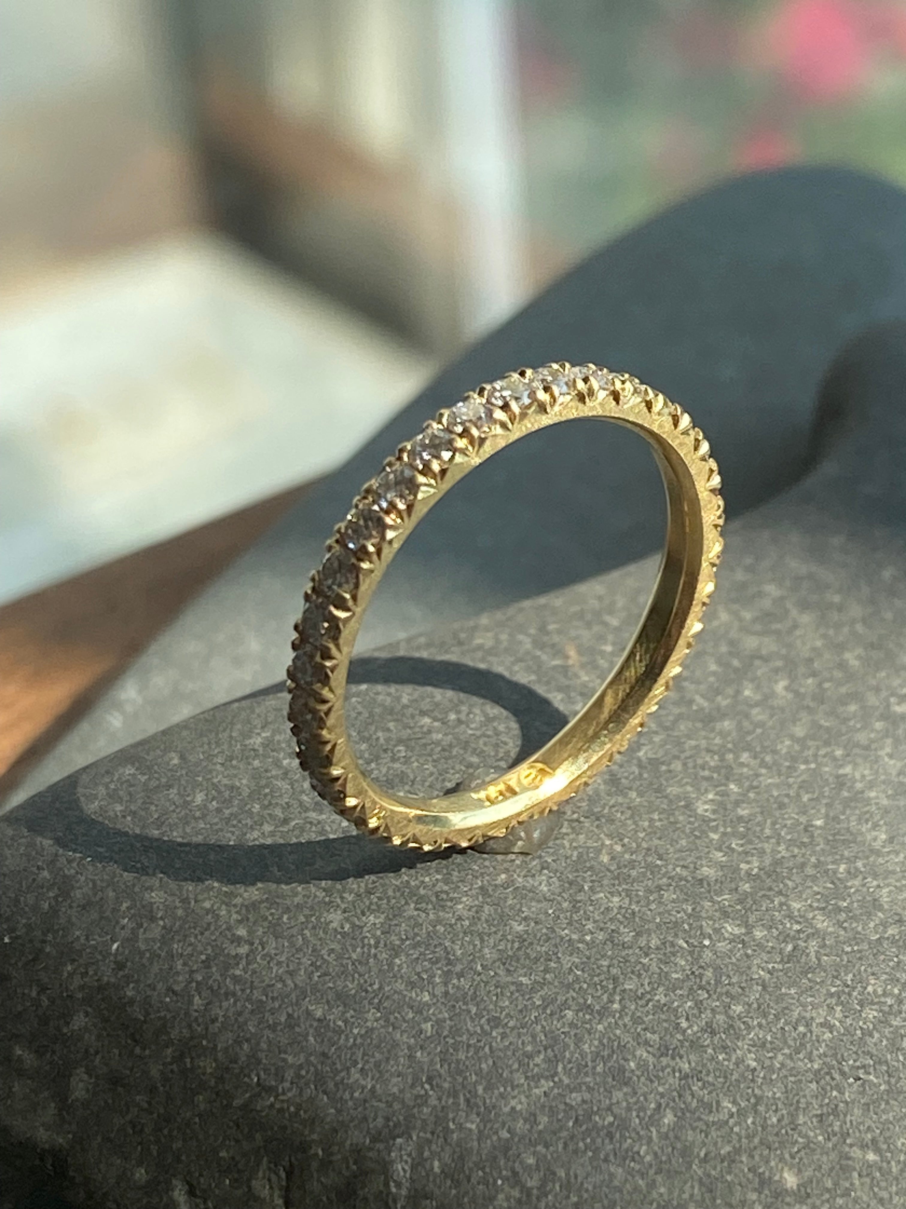 Folium Jewels- Electra French Cut Eternity Band Ring