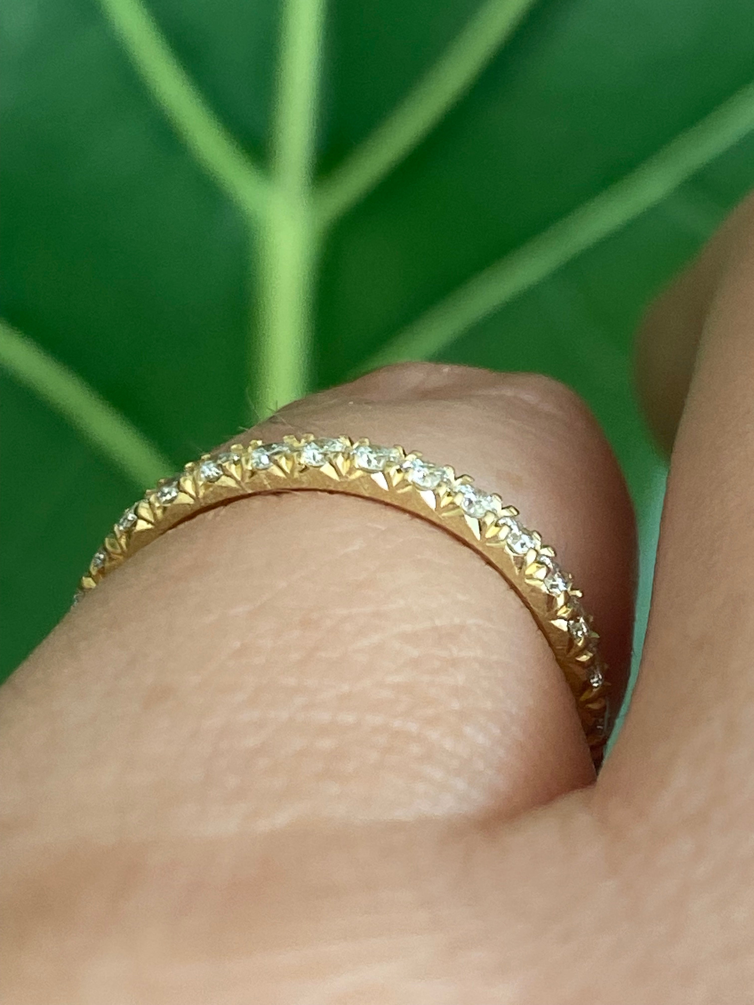 Folium Jewels- Electra French Cut Eternity Band Ring