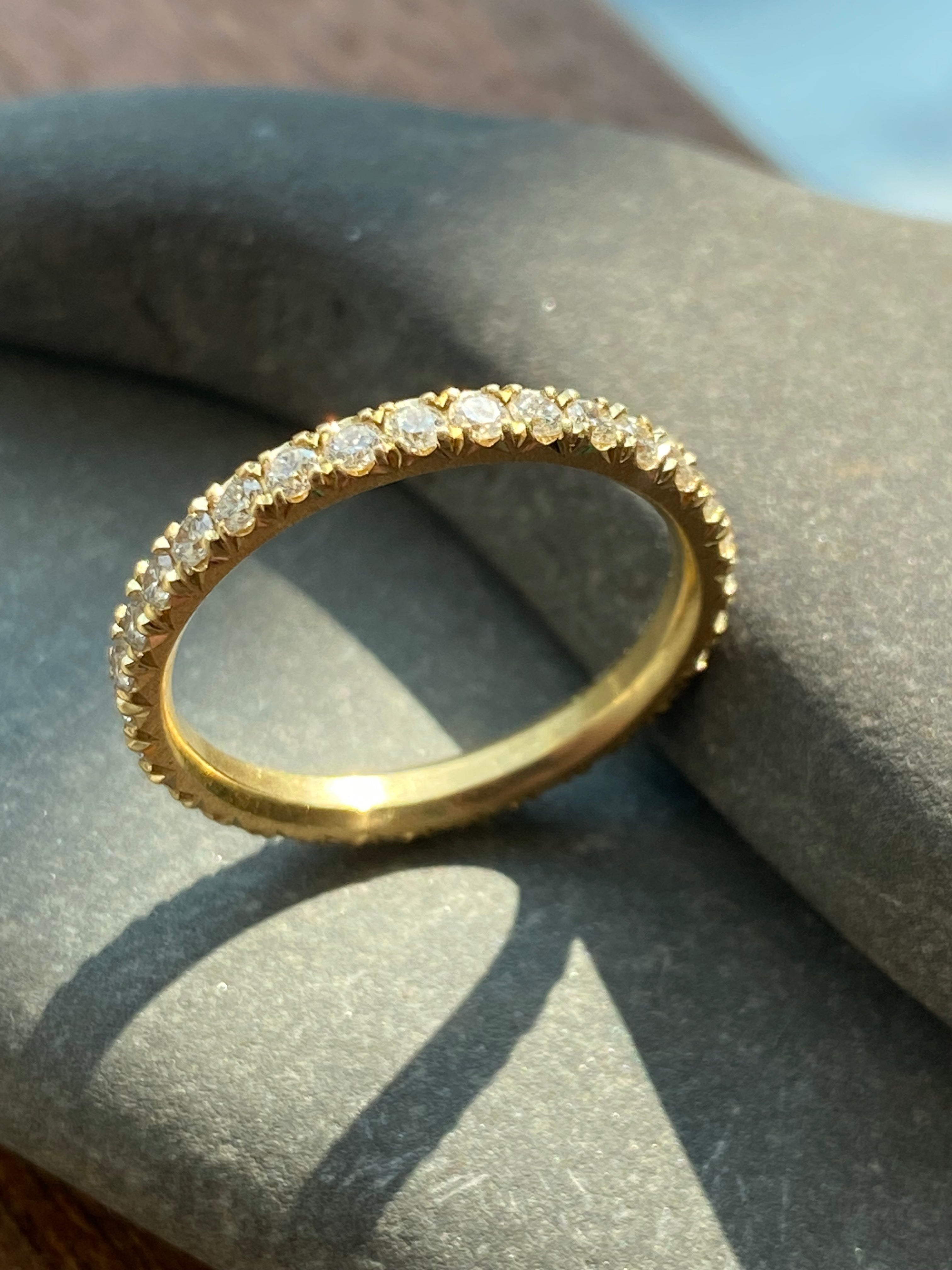 Folium Jewels- Electra French Cut Eternity Band Ring