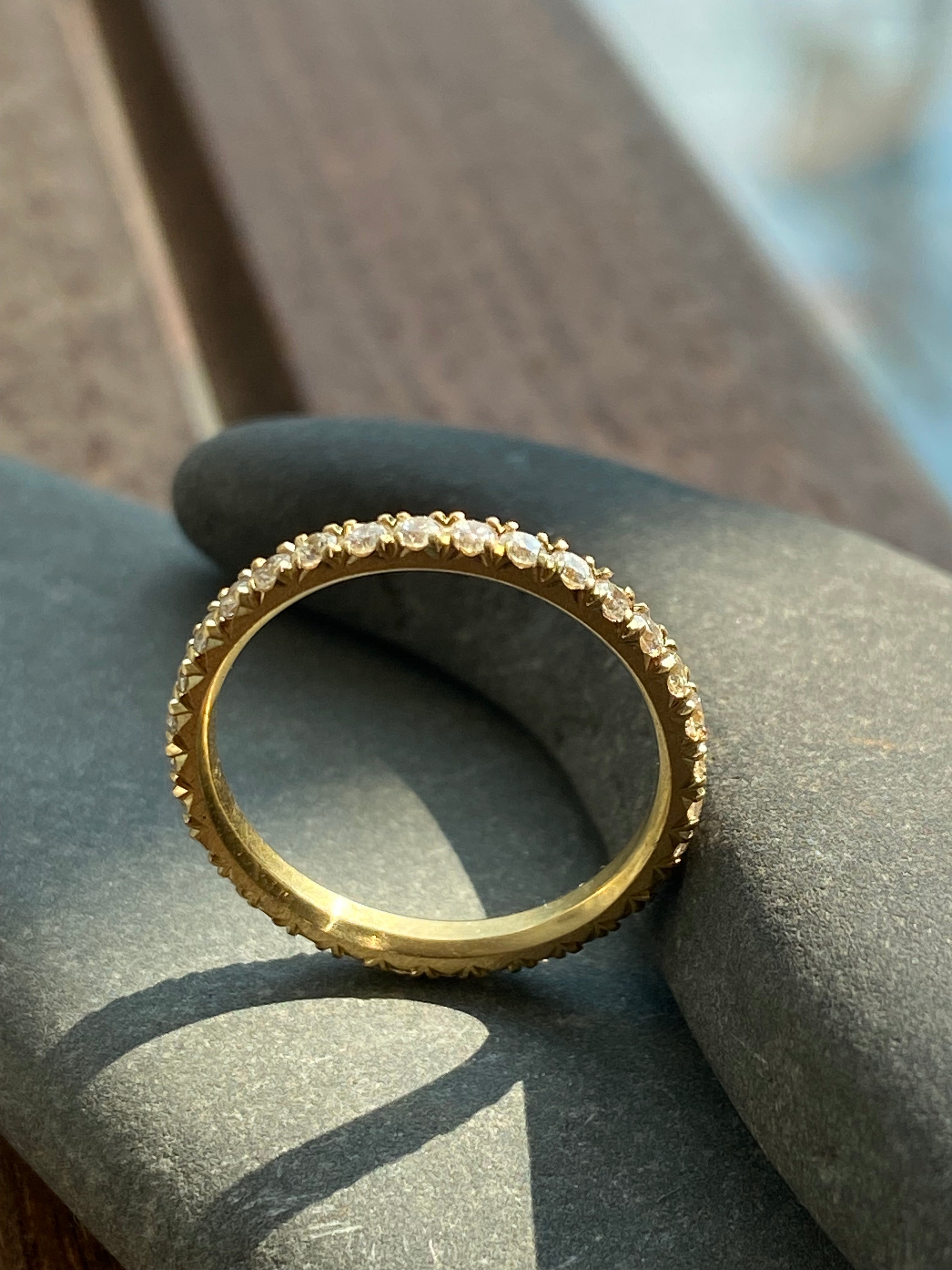 Folium Jewels- Electra French Cut Eternity Band Ring