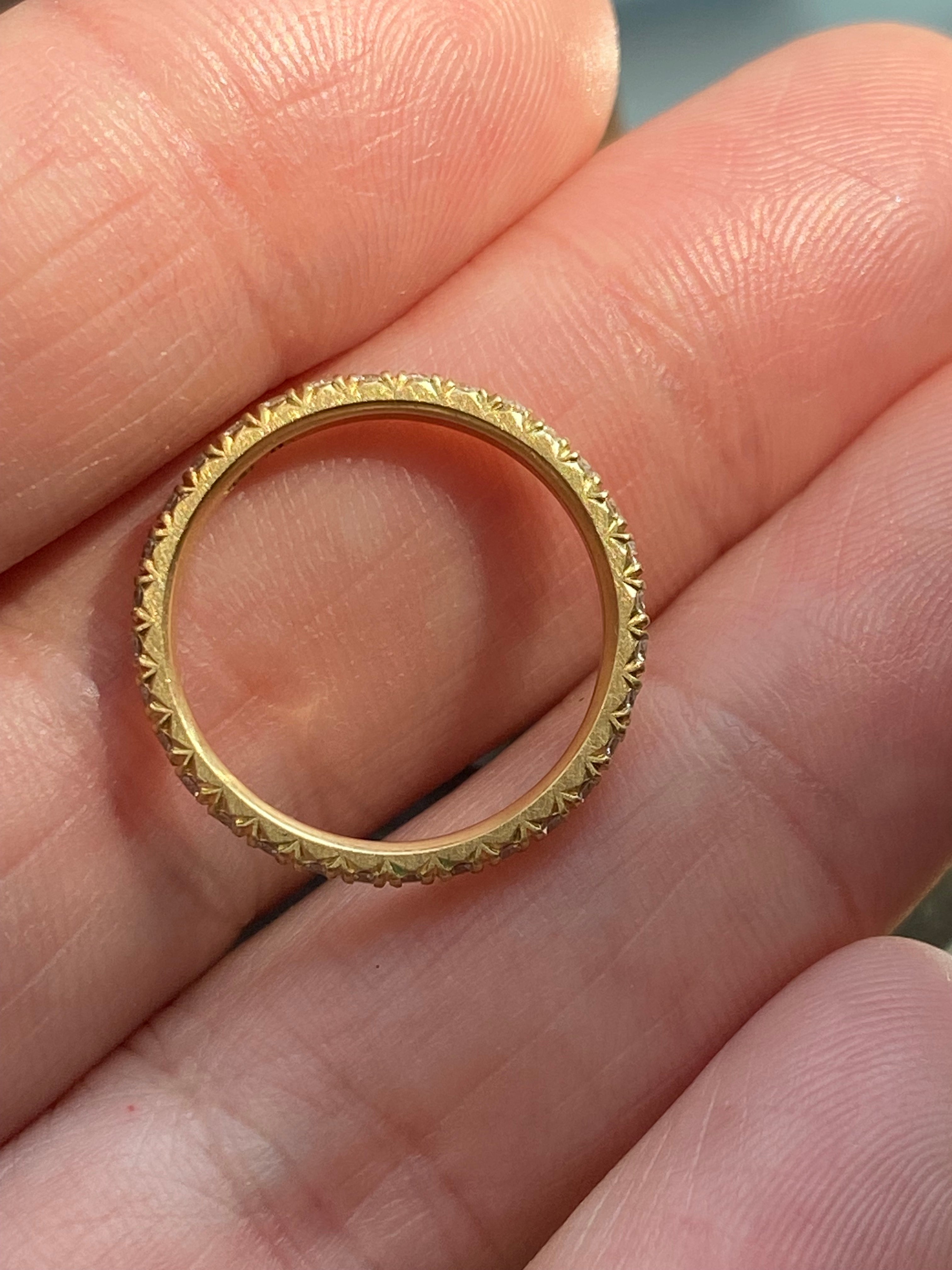 Folium Jewels- Electra French Cut Eternity Band Ring