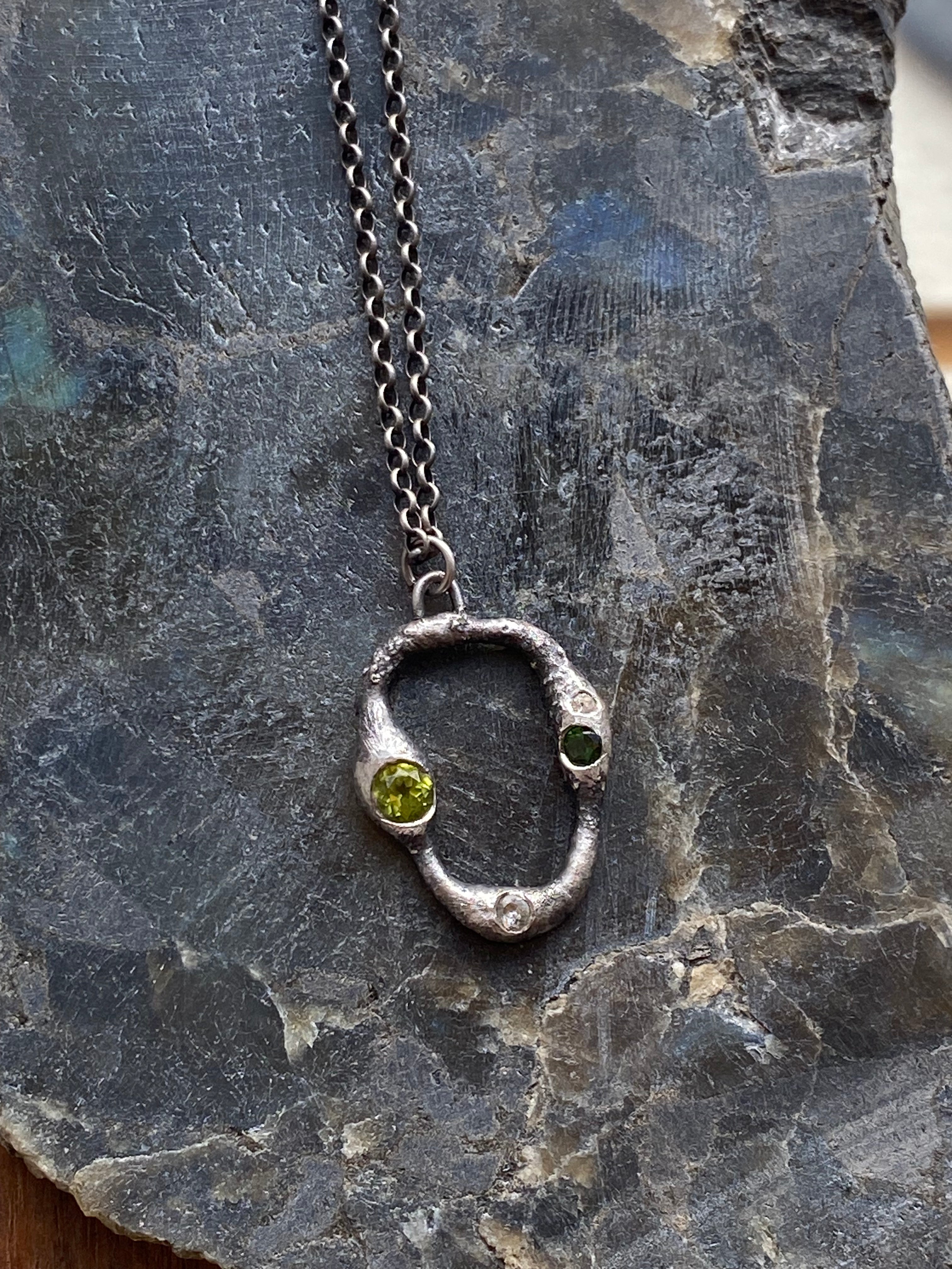 YFarmani Jewelry- Green Orbit Necklace