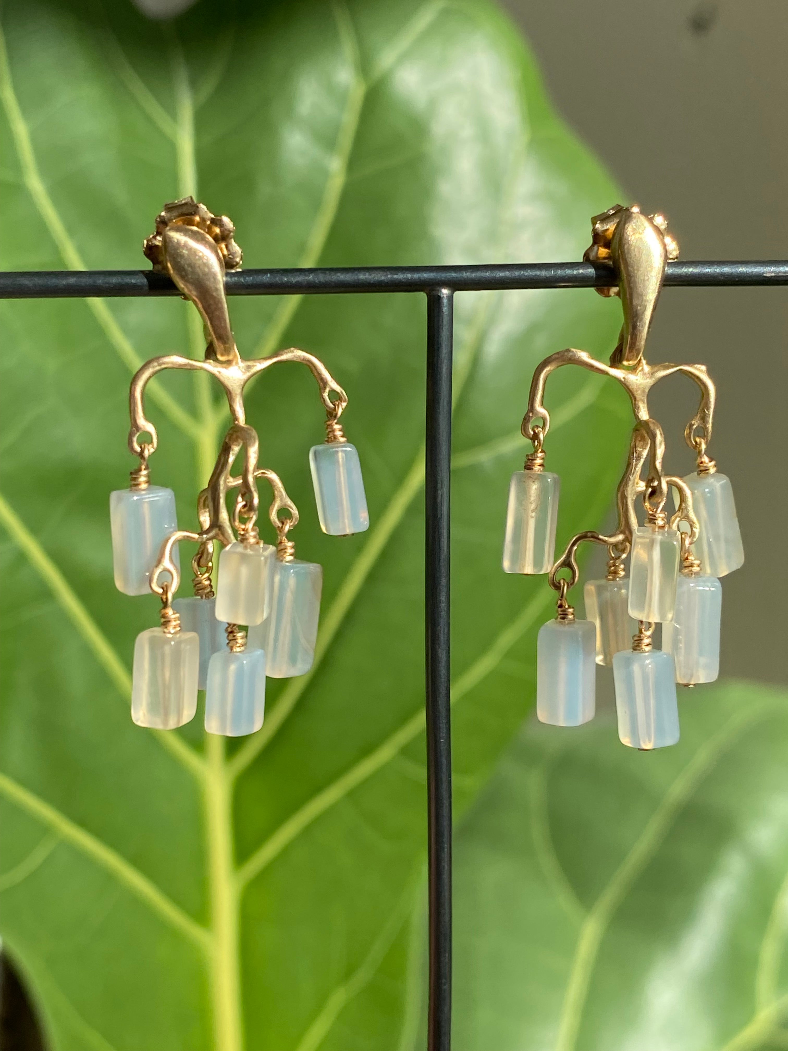 Julie Cohn- Chandelier Chalcedony Earrings