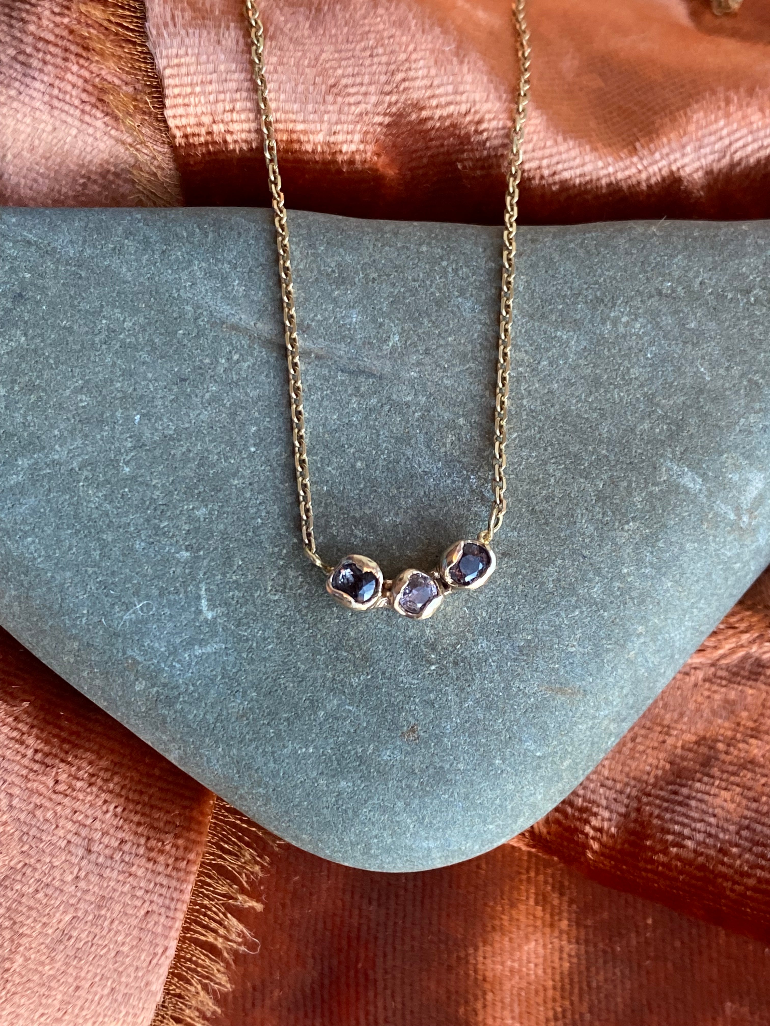 Elle Naz- Trio of Sapphire Necklace