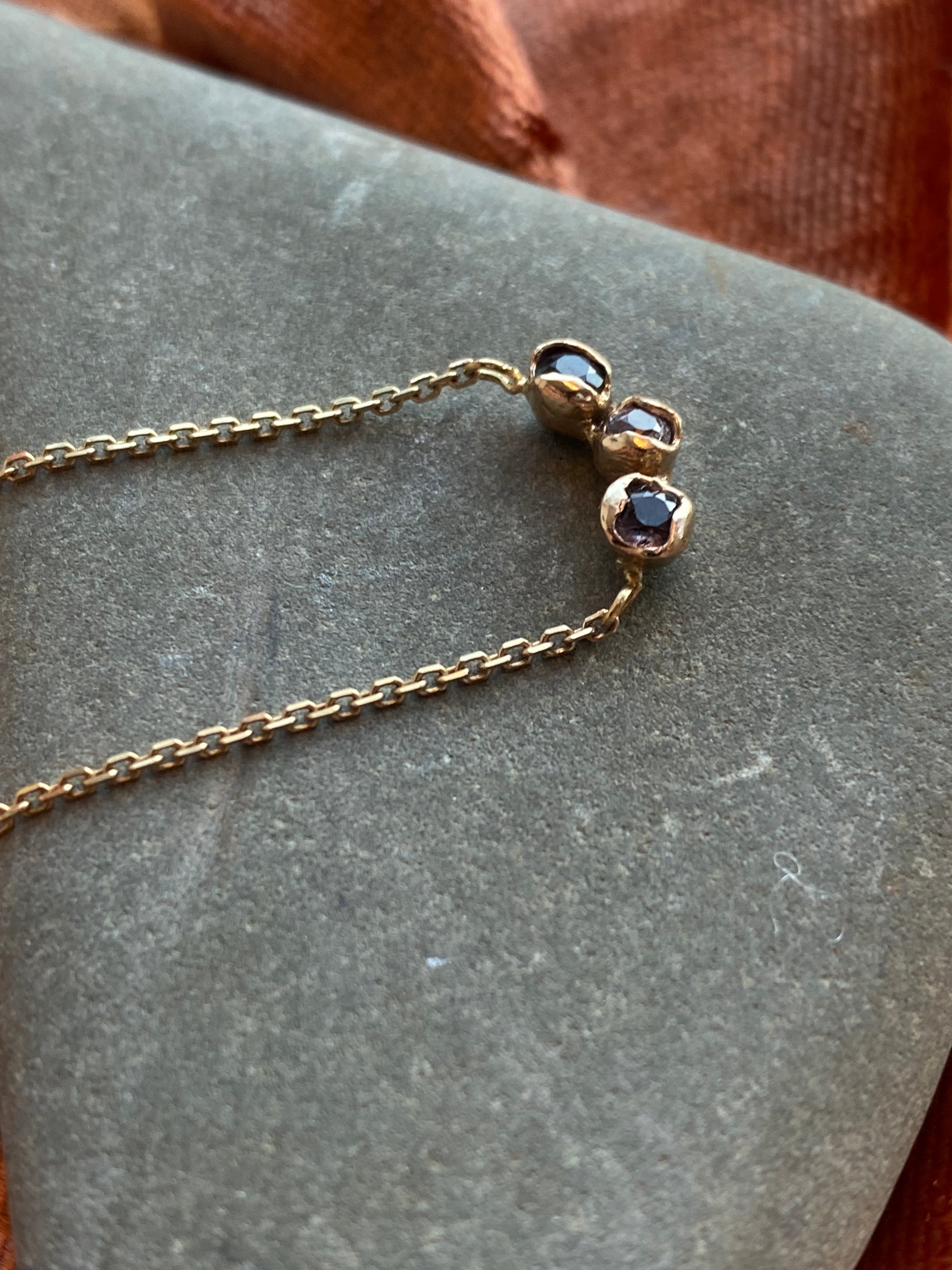 Elle Naz- Trio of Sapphire Necklace