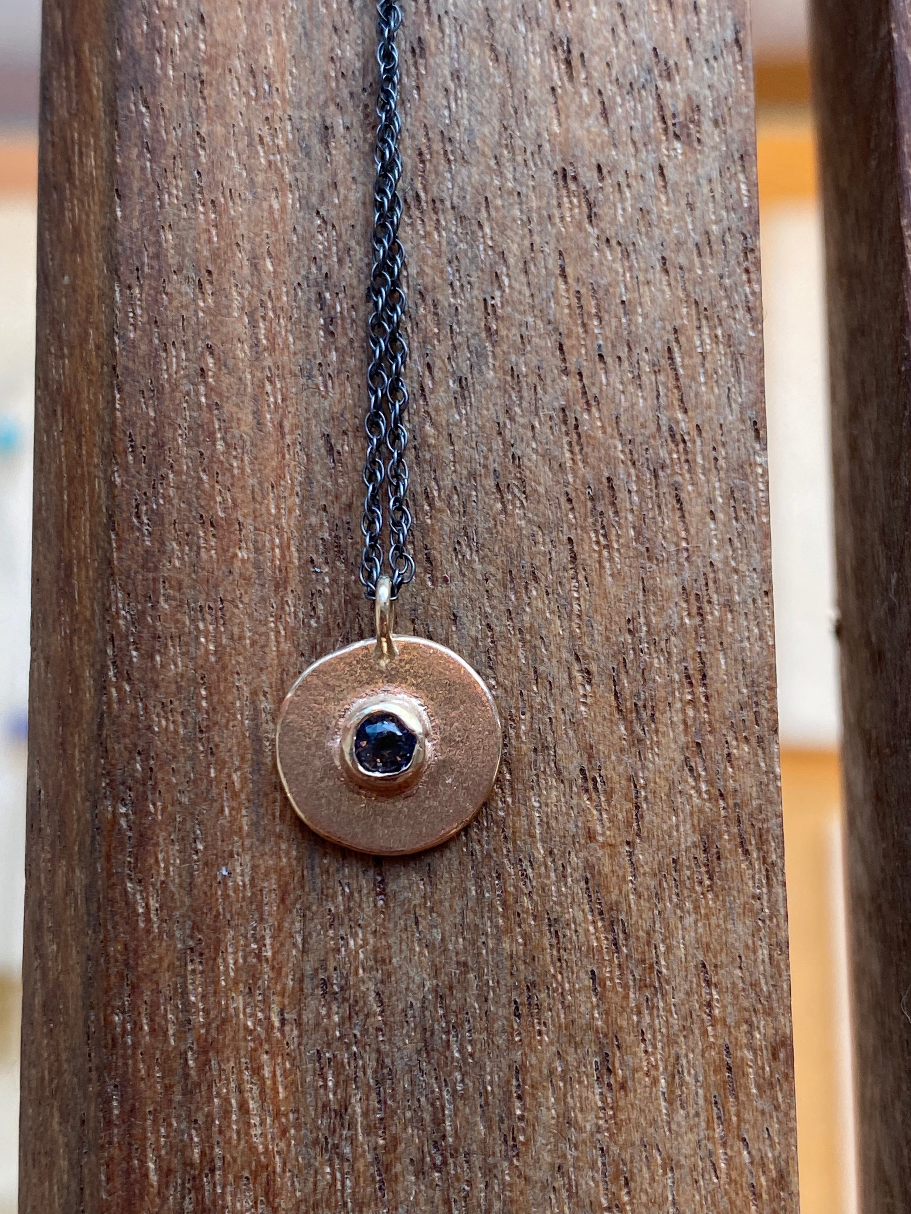 Elle Naz- Gold Disc Necklace
