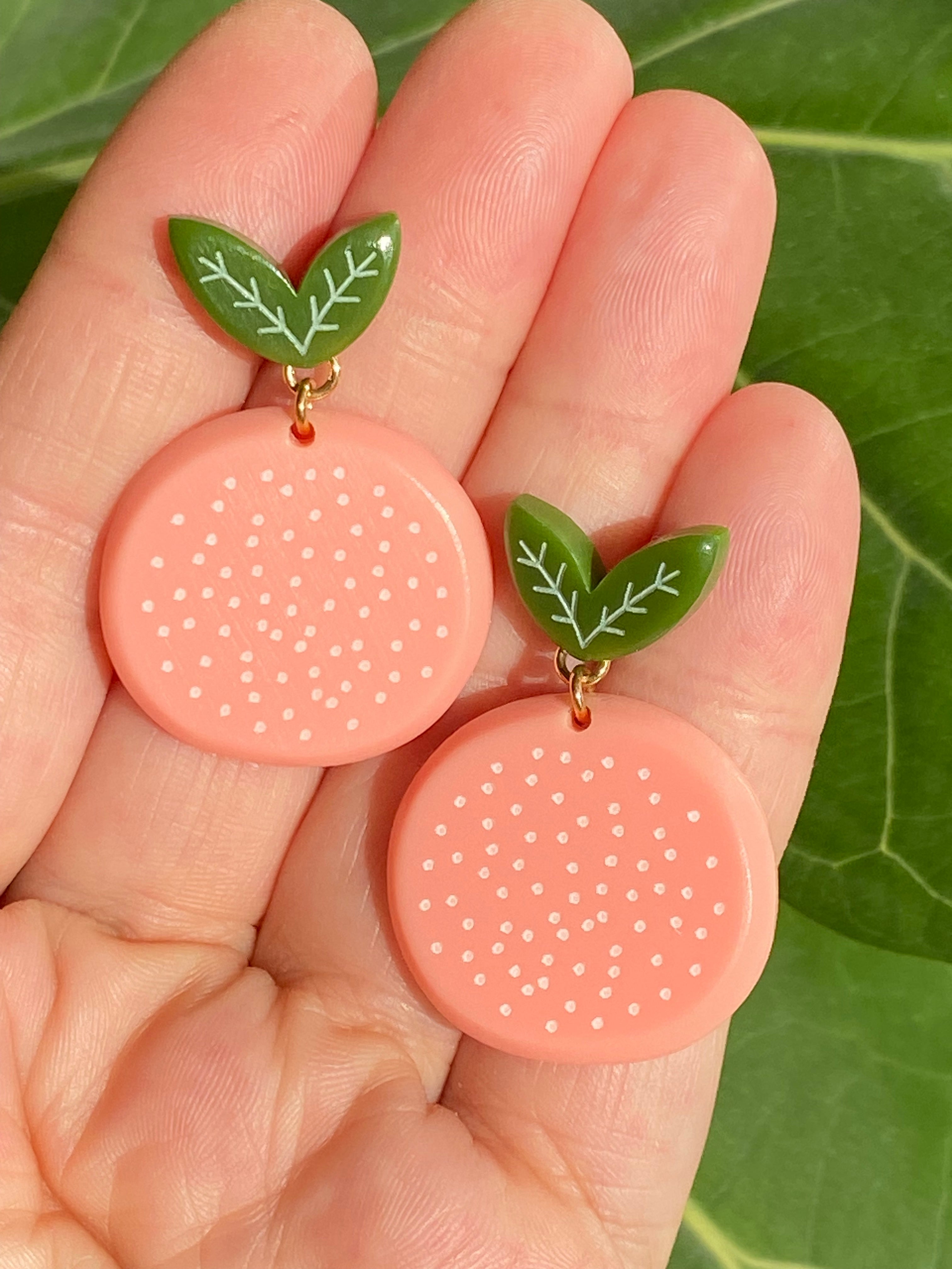 Woll Jewelry- Grapefruit Earrings