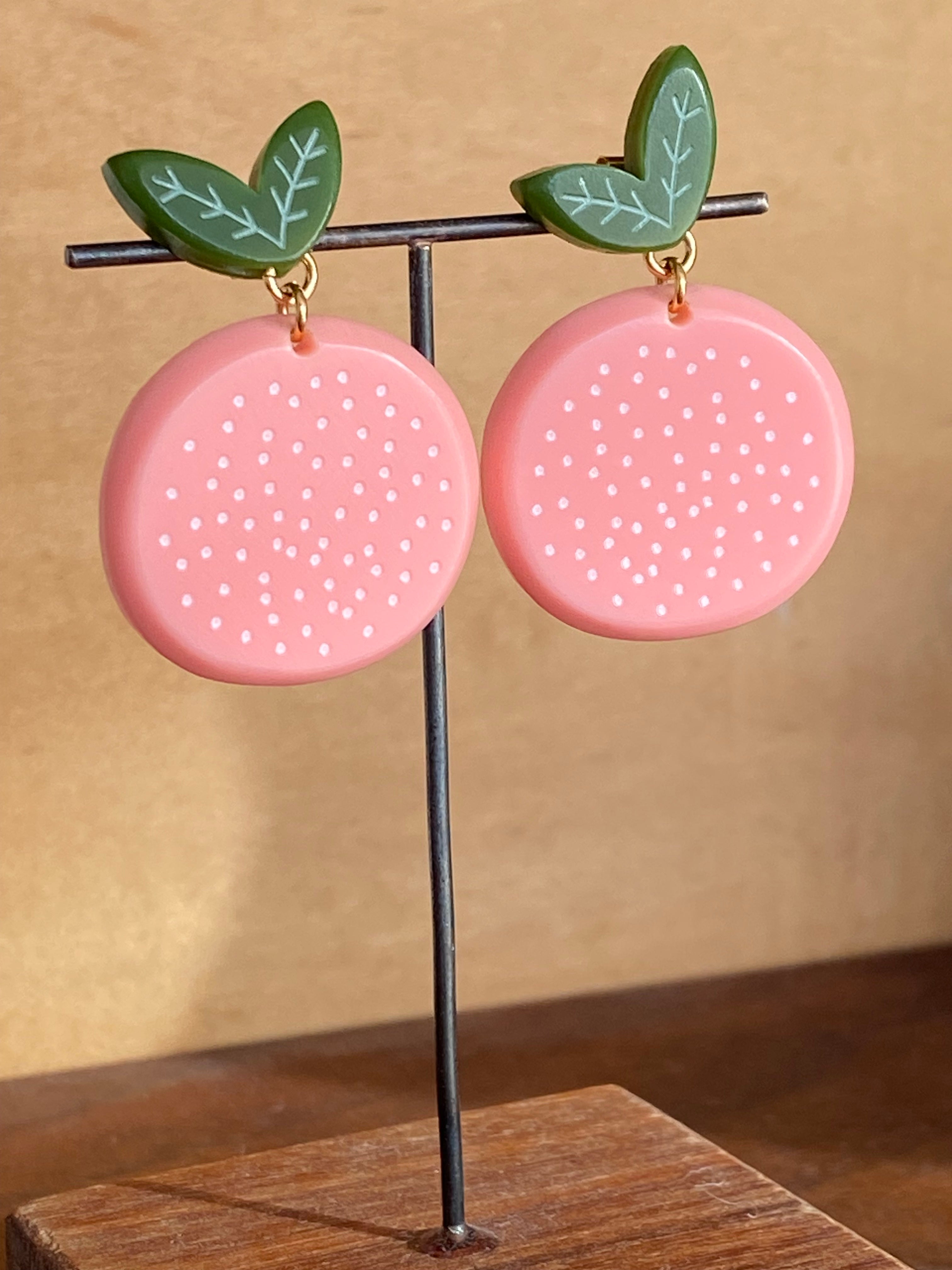 Woll Jewelry- Grapefruit Earrings