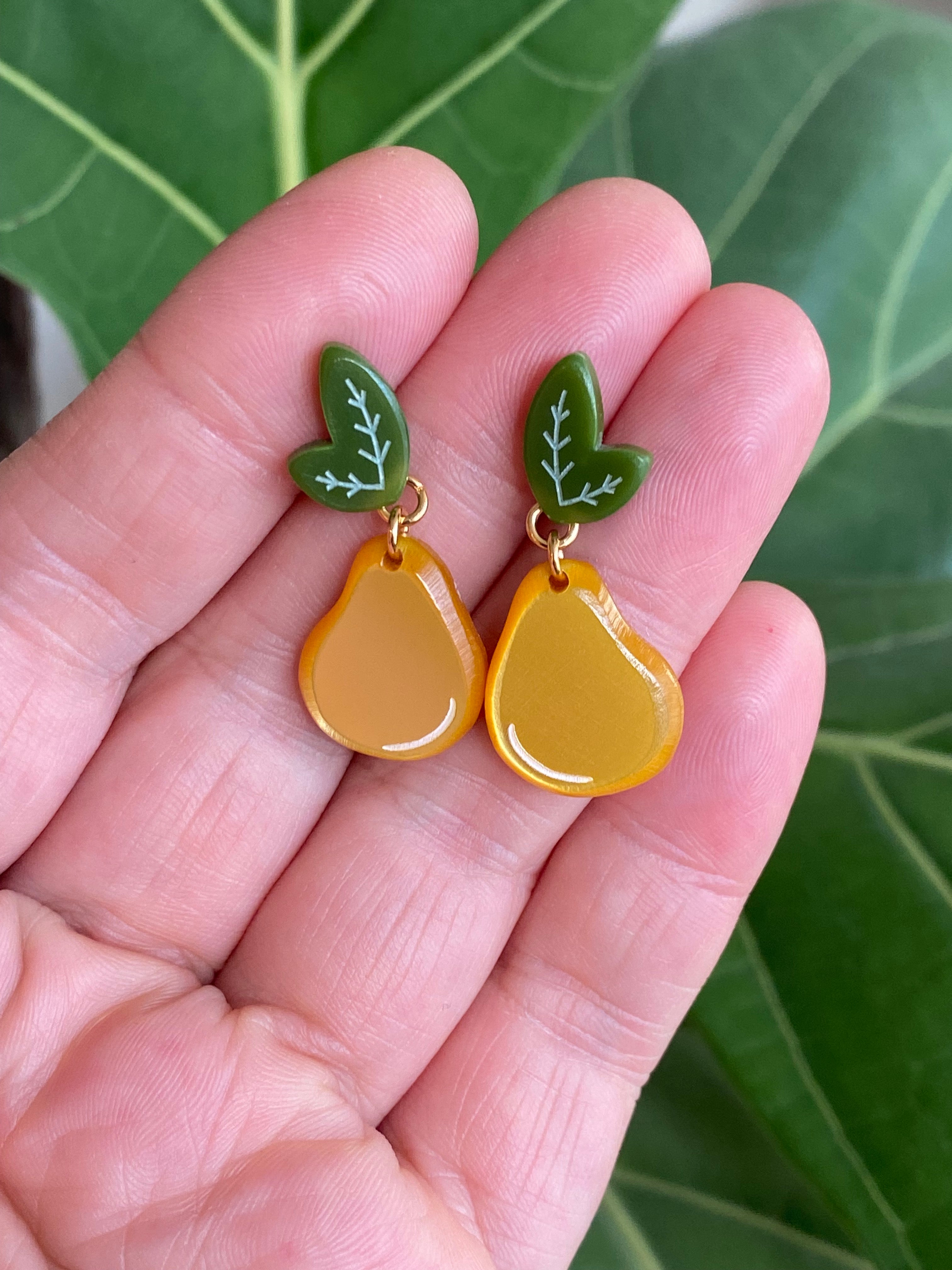 Woll Jewelry- Golden Pear Earrings