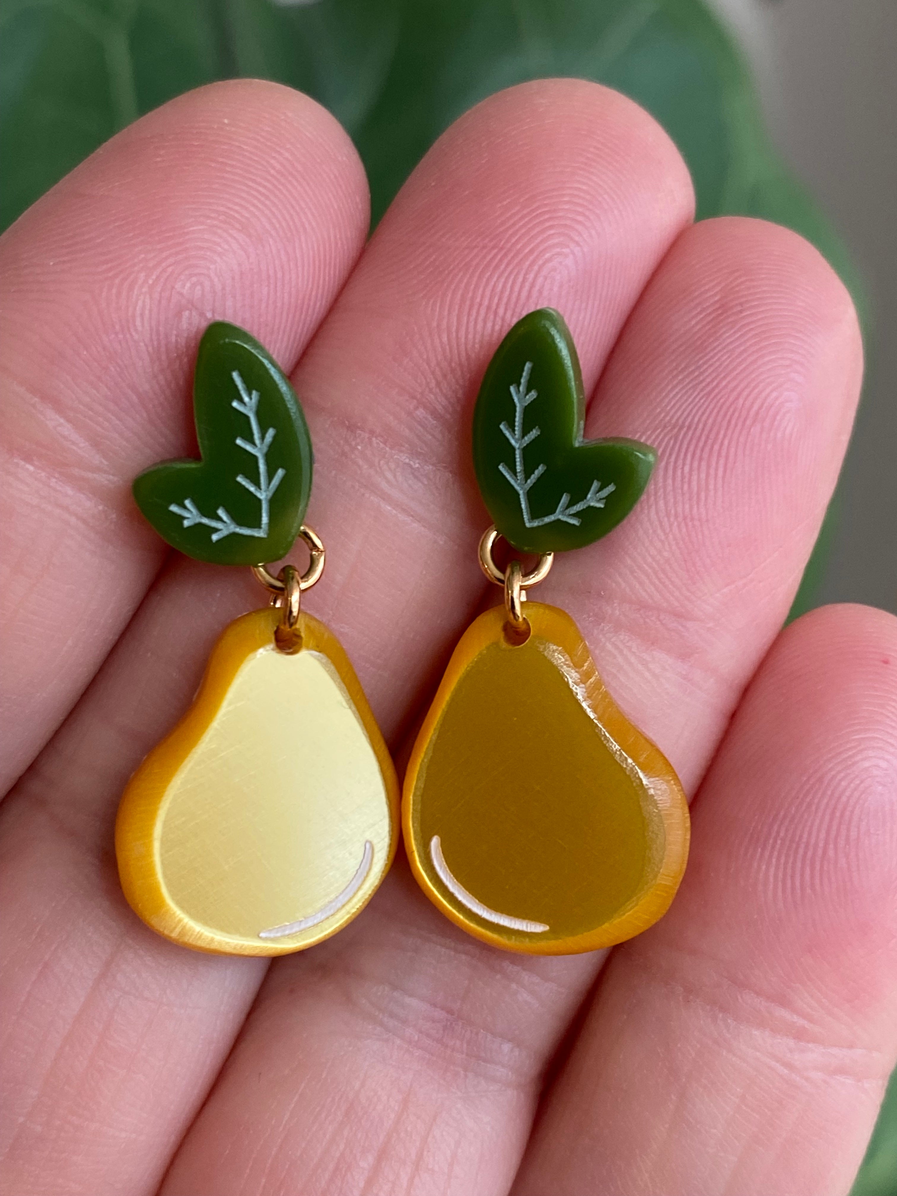 Woll Jewelry- Golden Pear Earrings