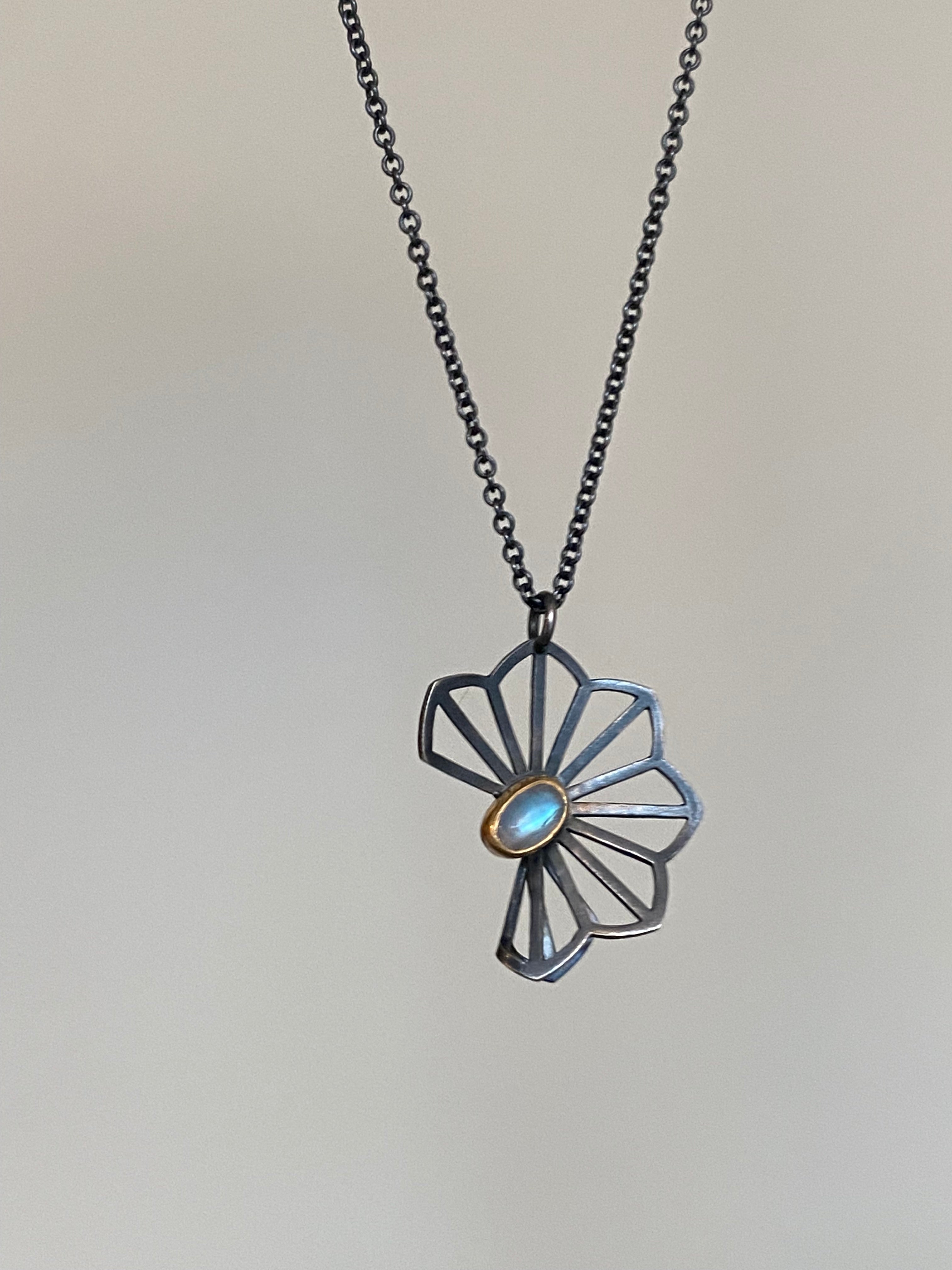 Karin Jacobson- Moonstone Hyacinth Fold Necklace