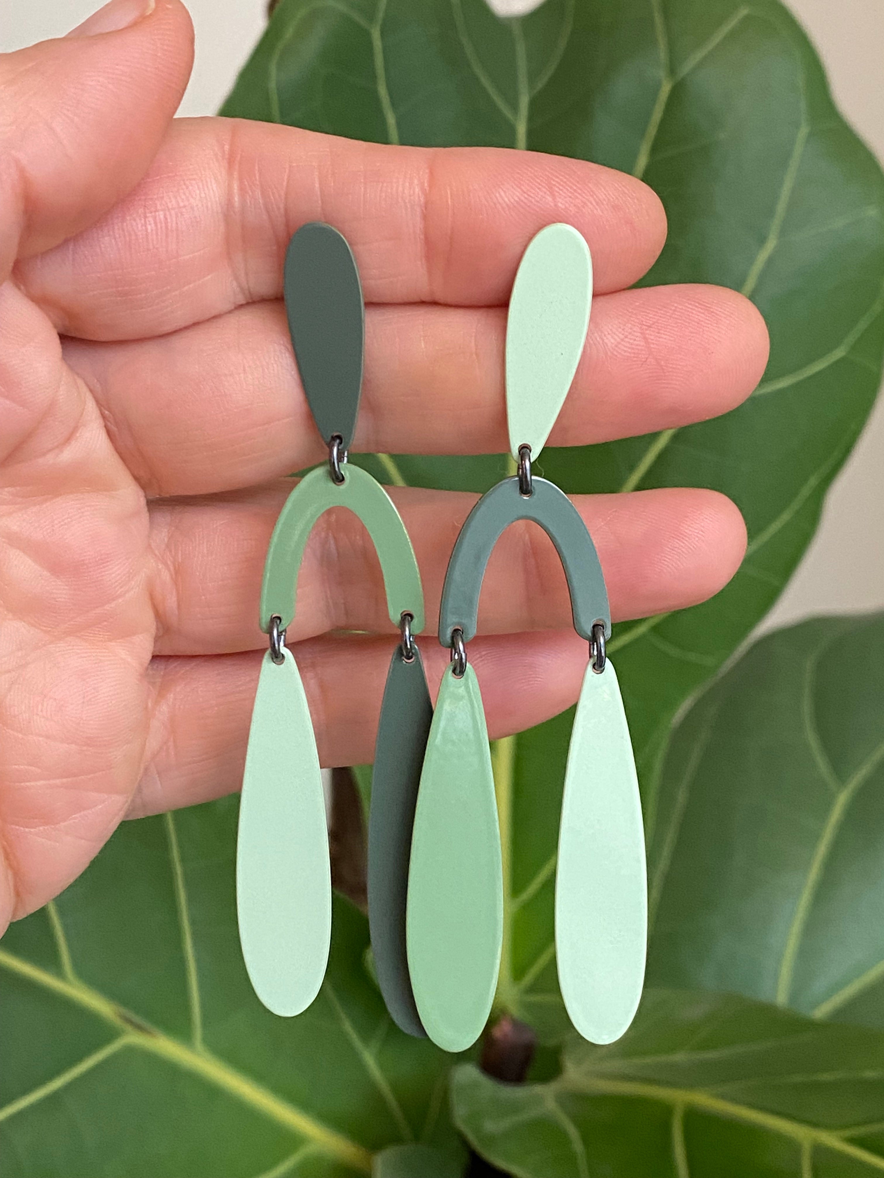 Ashley Buchanan- 3 Greens Drop Earrings