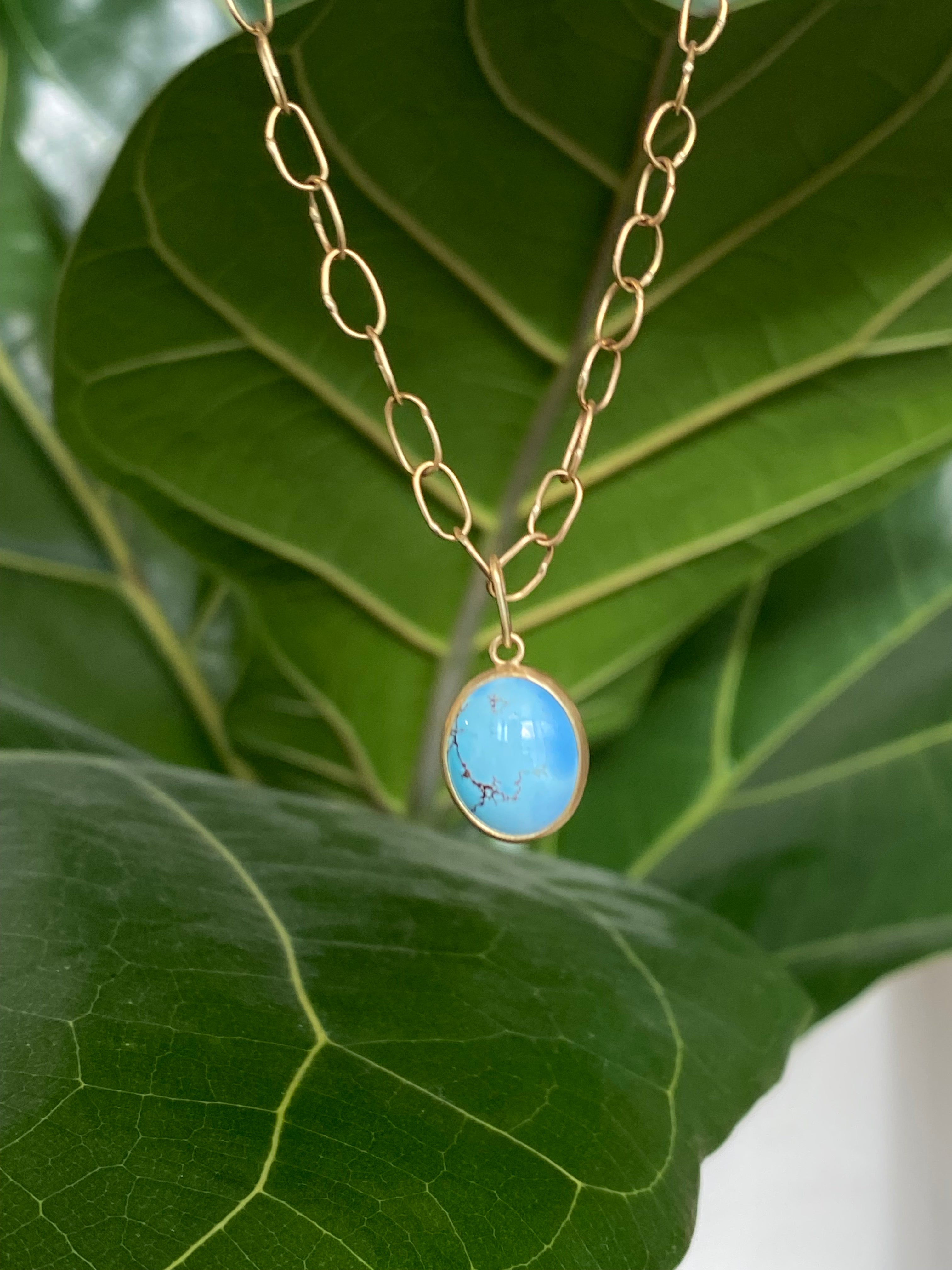 Monica Marcella- Golden Hills Turquoise Pendant