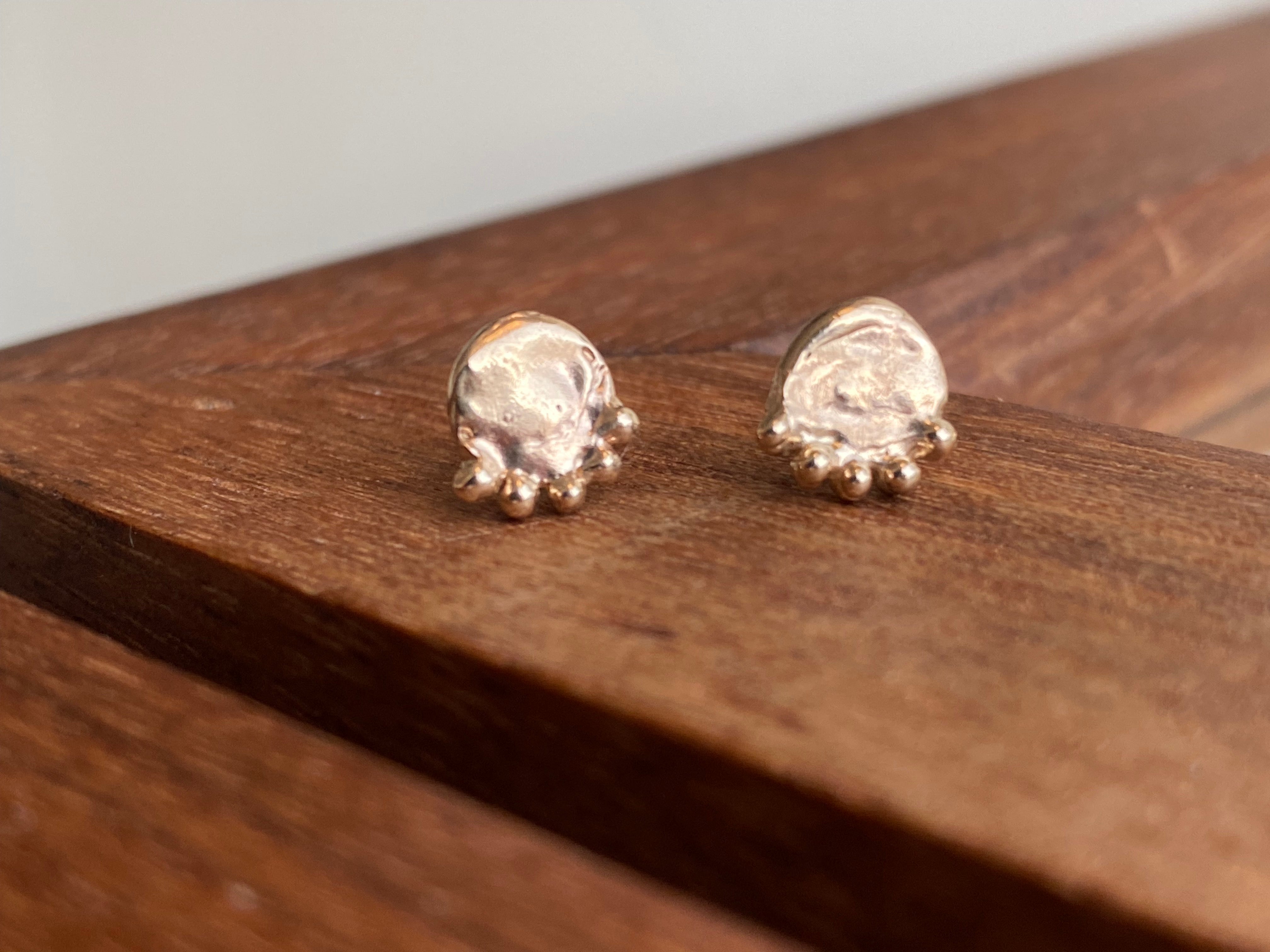 Elle Naz- 14k Bear Paw Stud Earrings