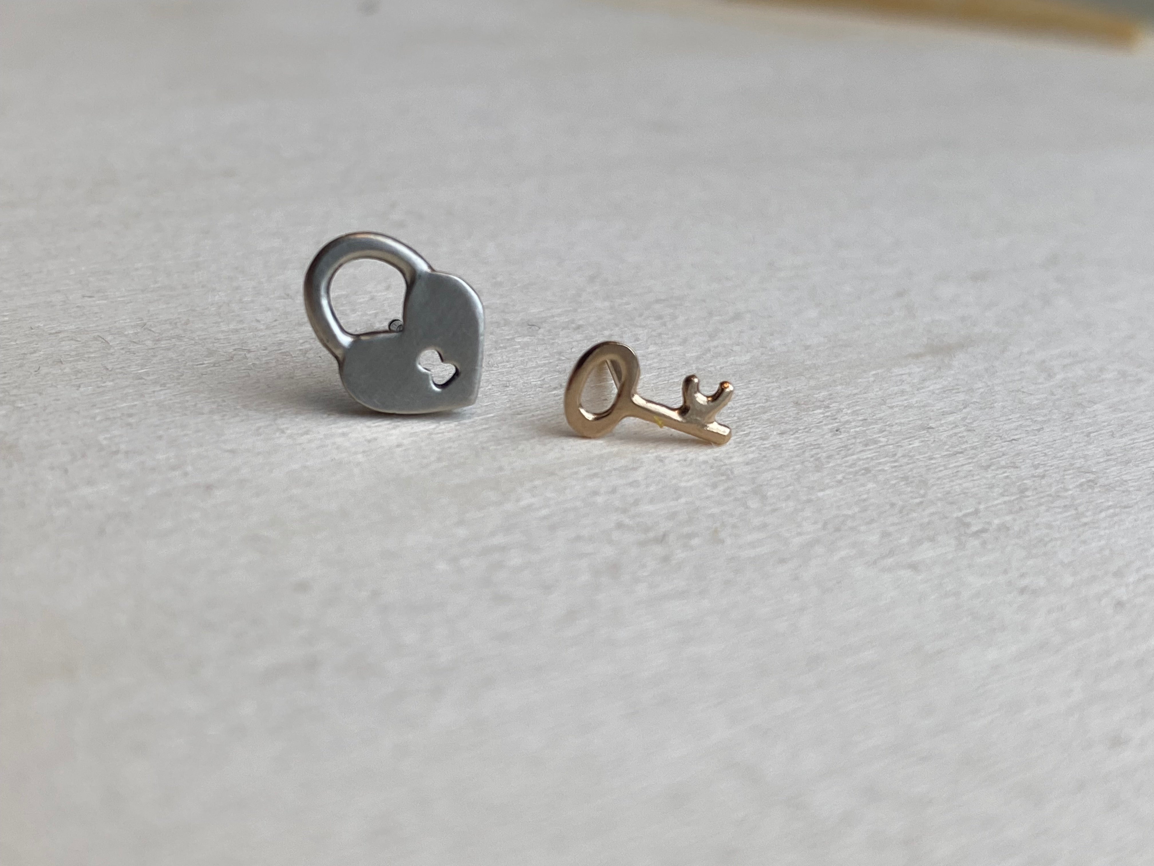 Luana Coonen- Charmed Love Stud Earrings with Heart
