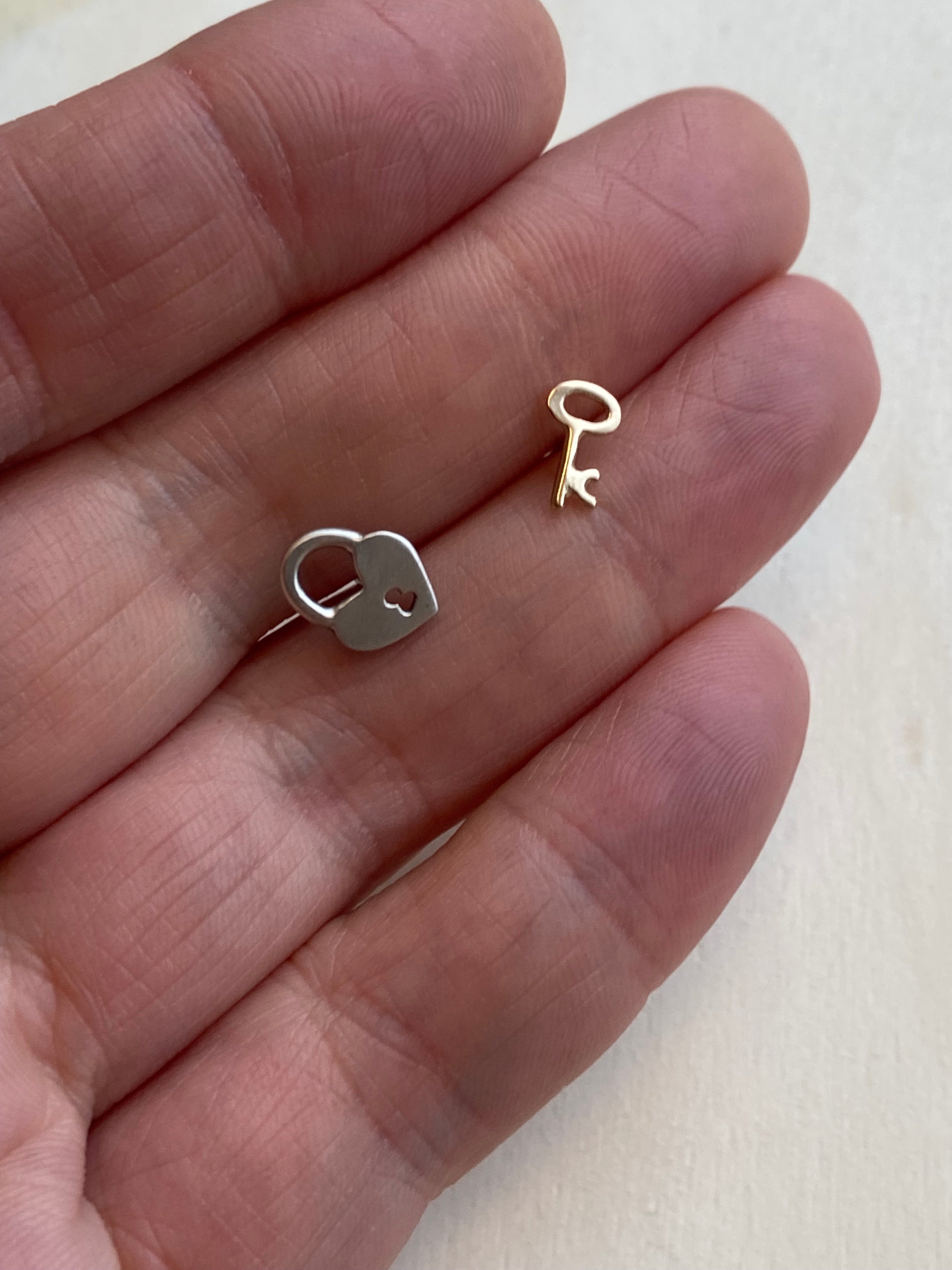 Luana Coonen- Charmed Love Stud Earrings with Heart