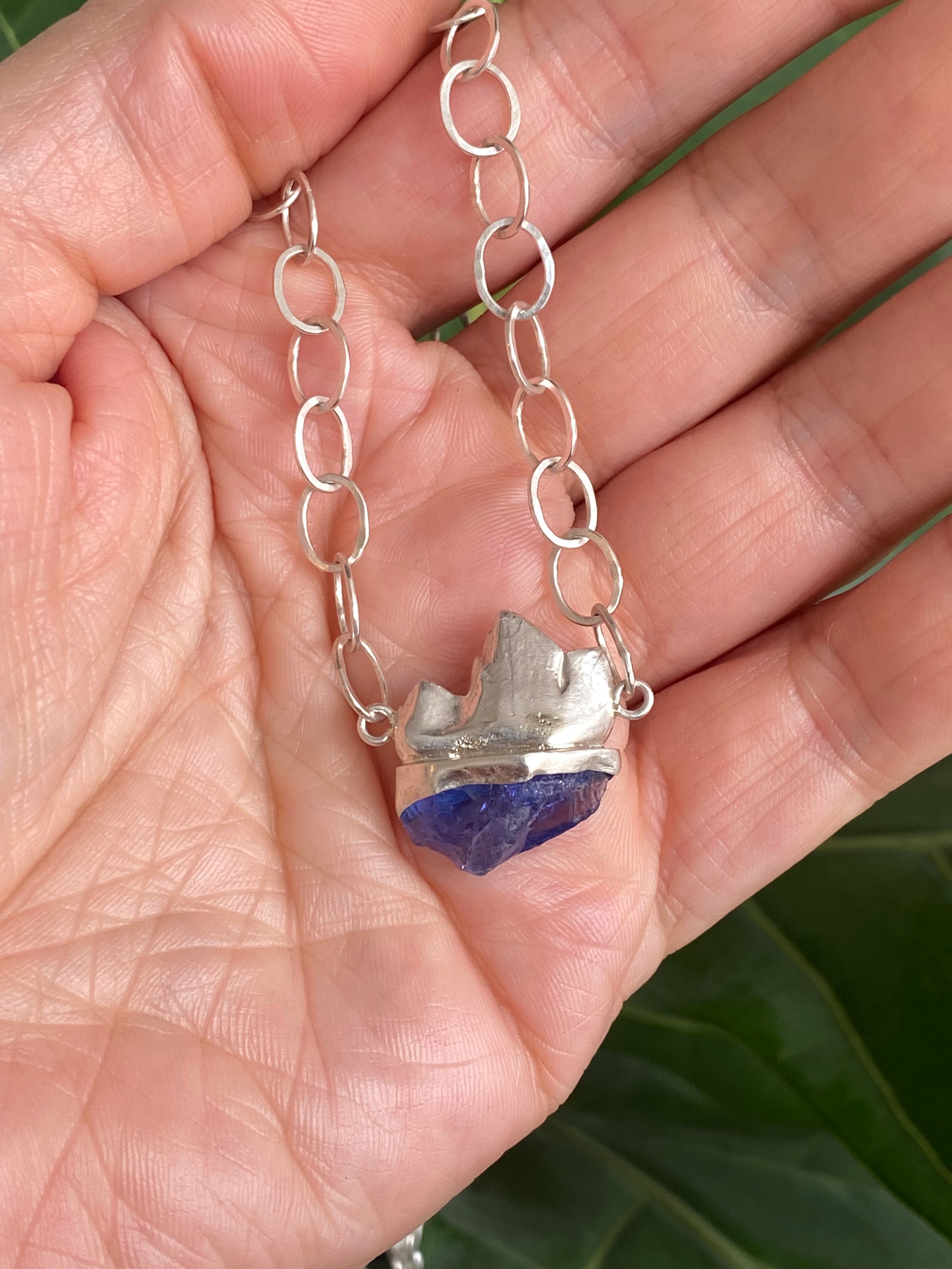 M. Rose Studio- Tooth Iceberg with Tanzanite Necklace