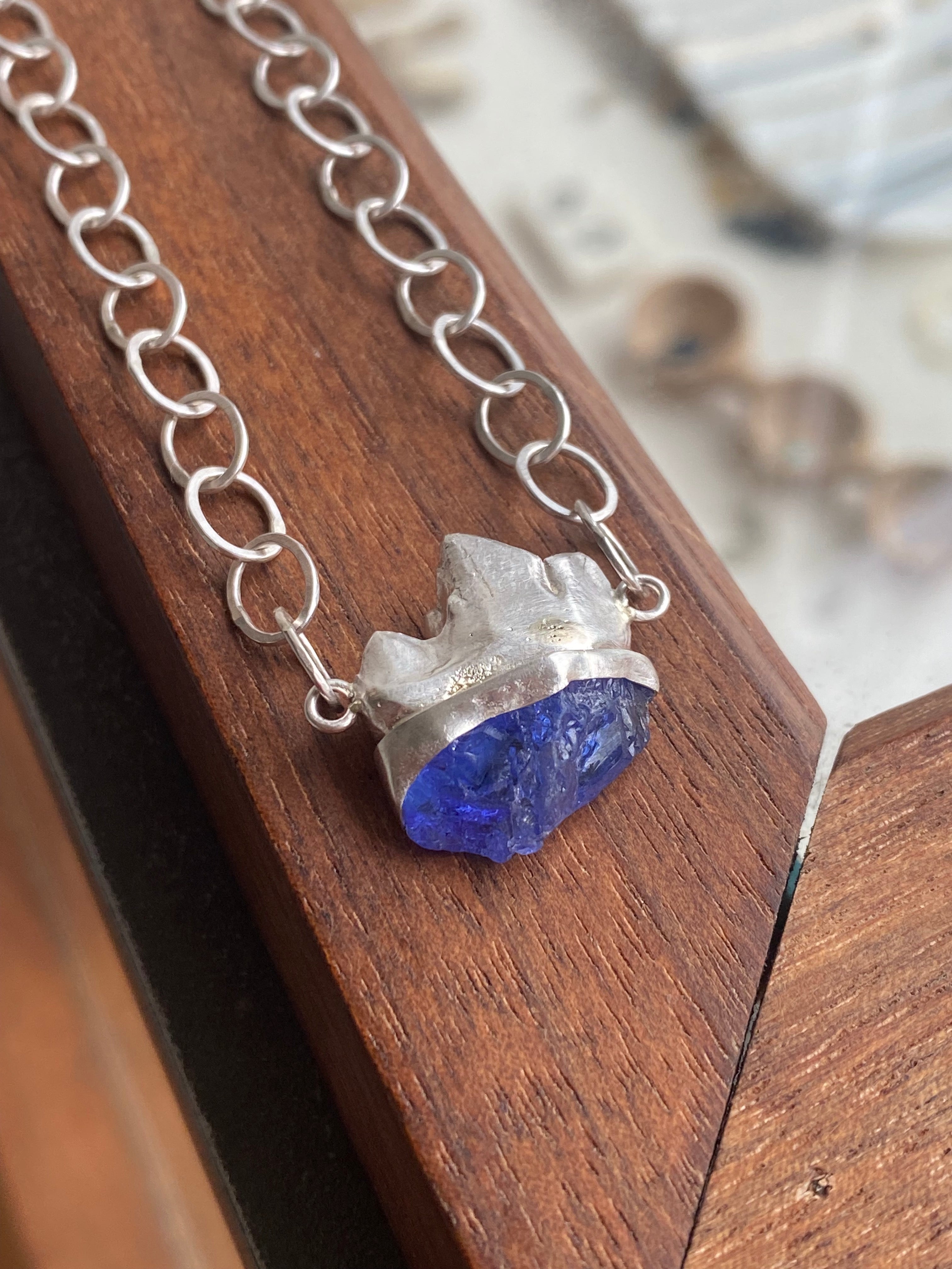 M. Rose Studio- Tooth Iceberg with Tanzanite Necklace