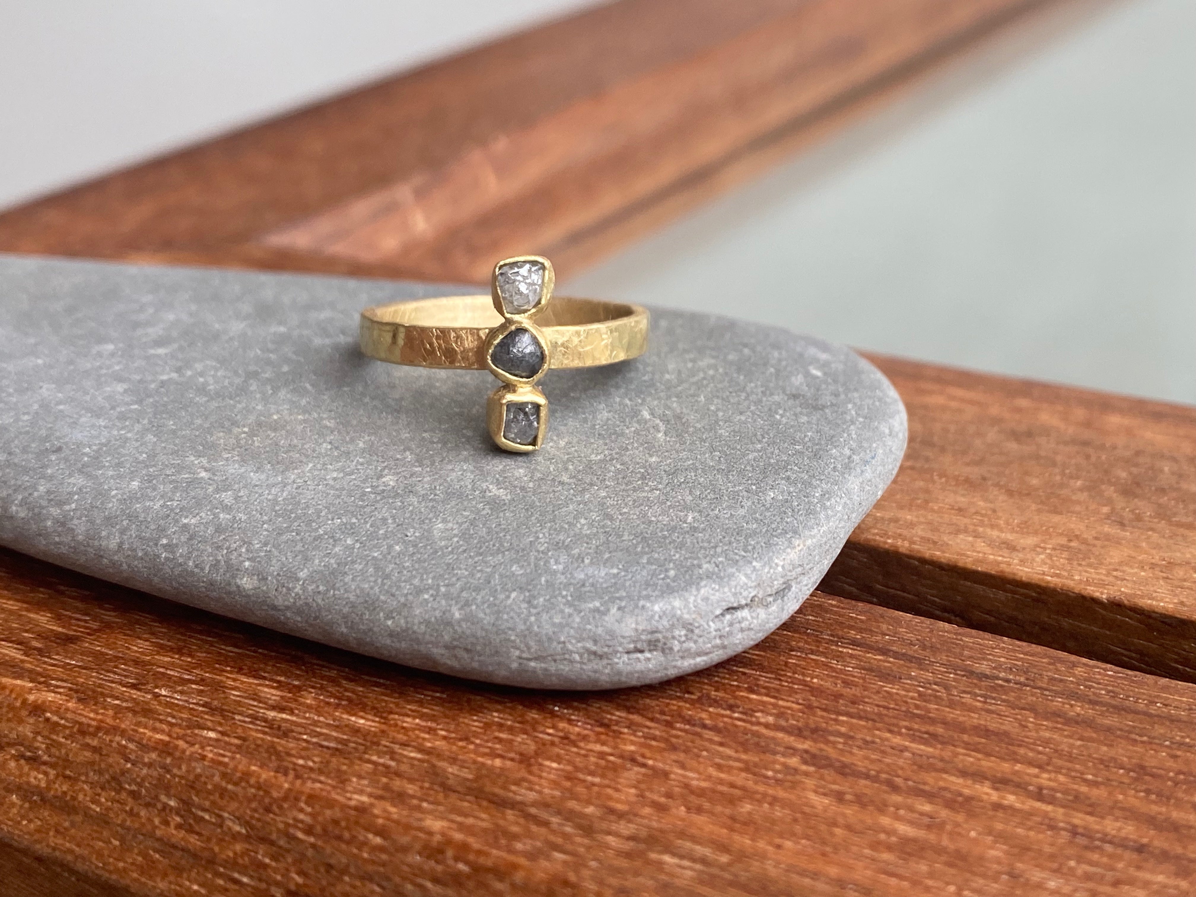 M. Rose Studio- Raw Diamond Stack Ring