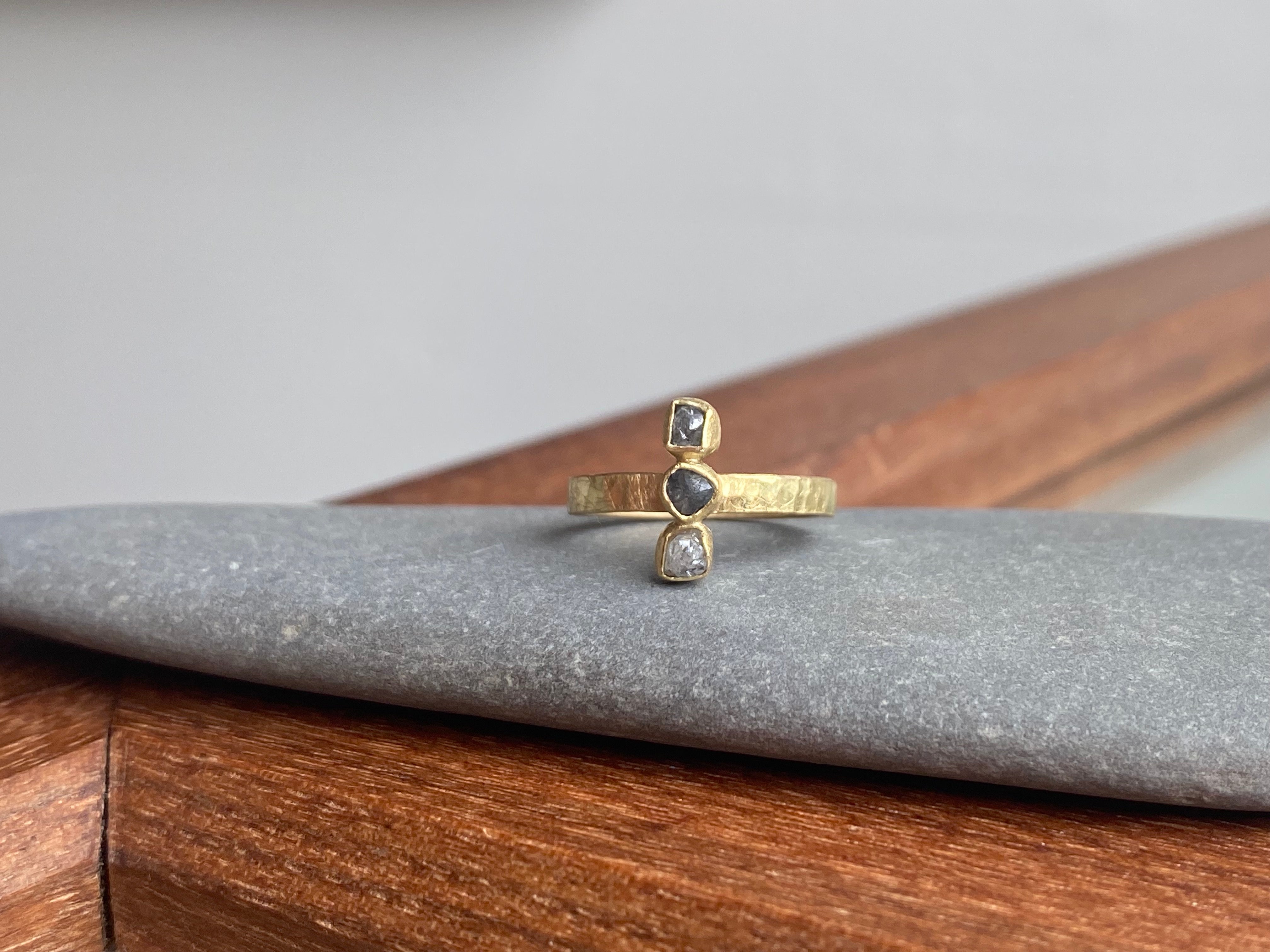 M. Rose Studio- Raw Diamond Stack Ring