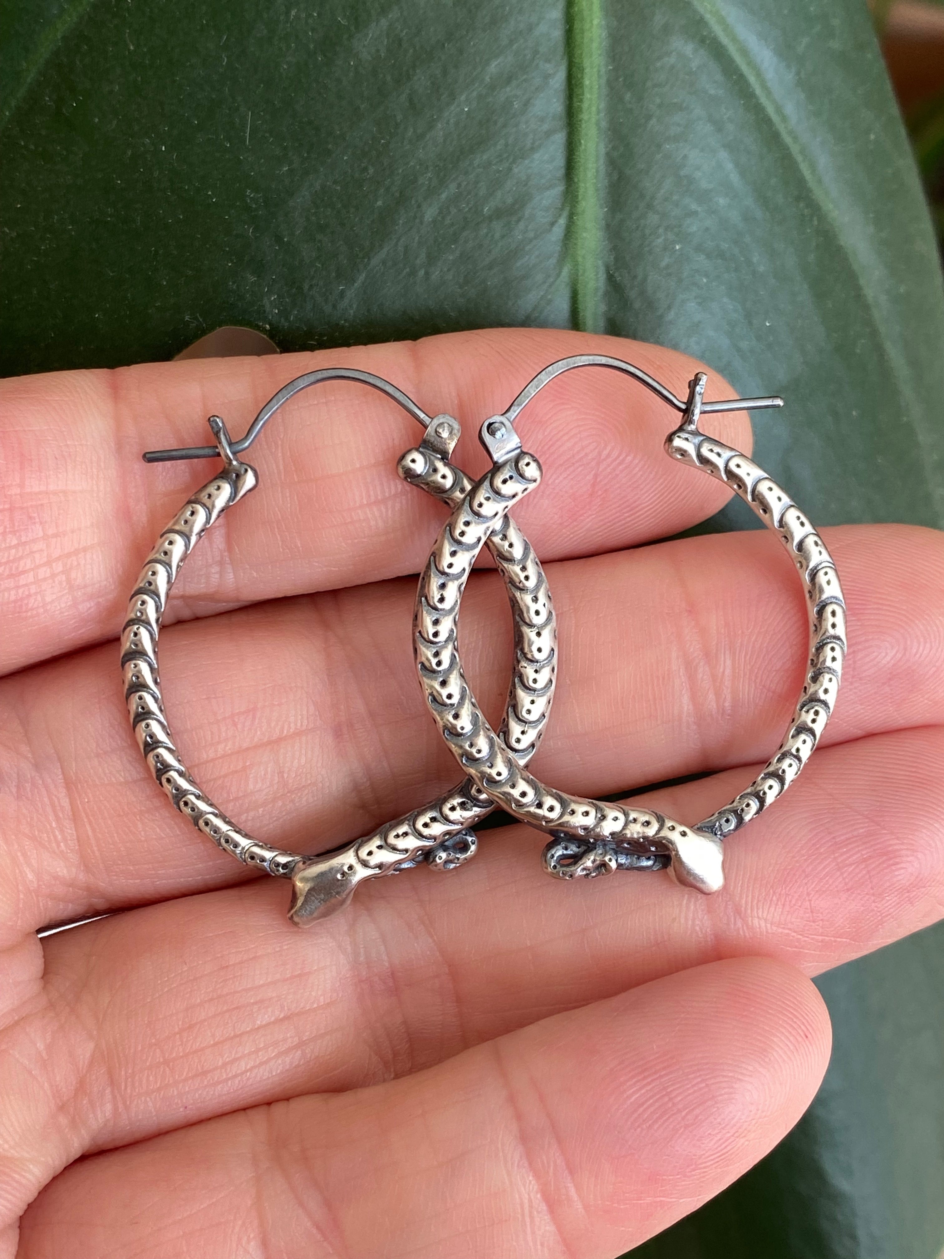 Luana Coonen- Sleeping Snake Hoop Earrings