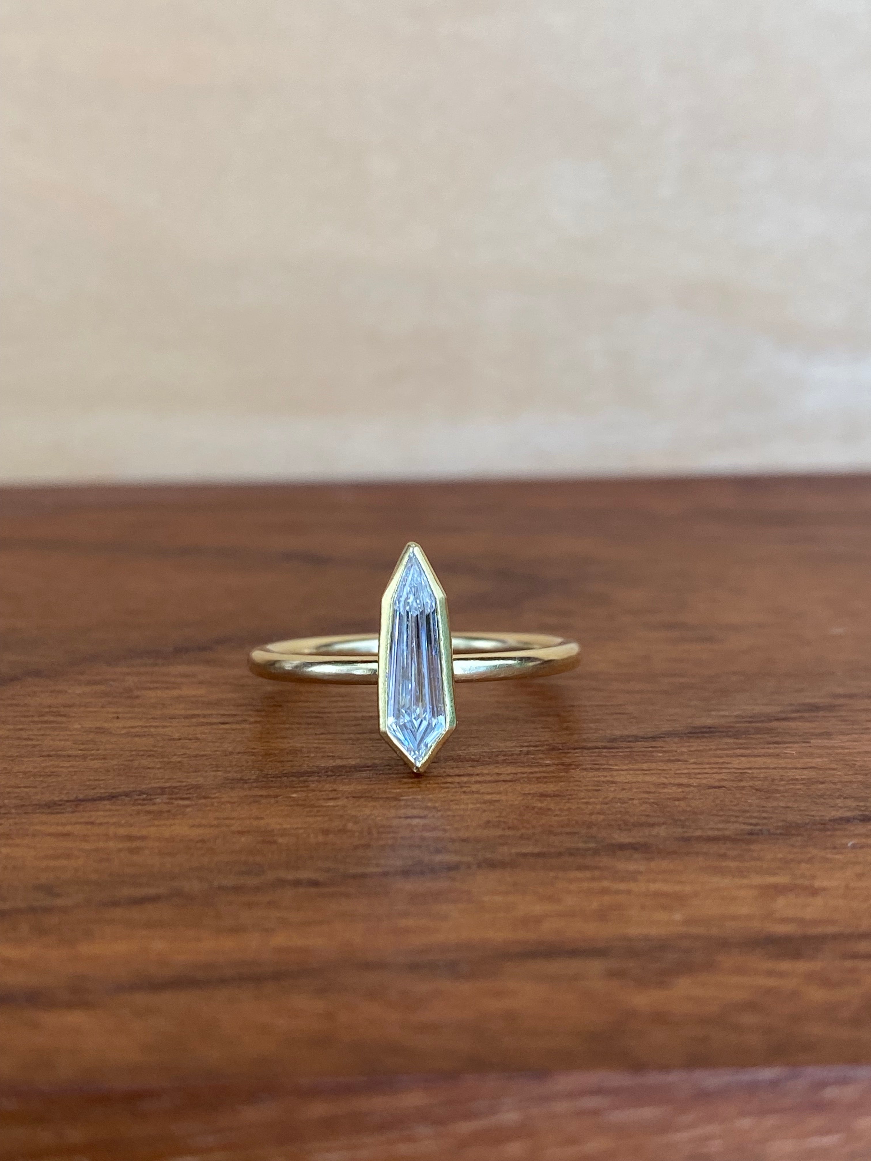 Sam Woehrmann- Long Shield Diamond Ring