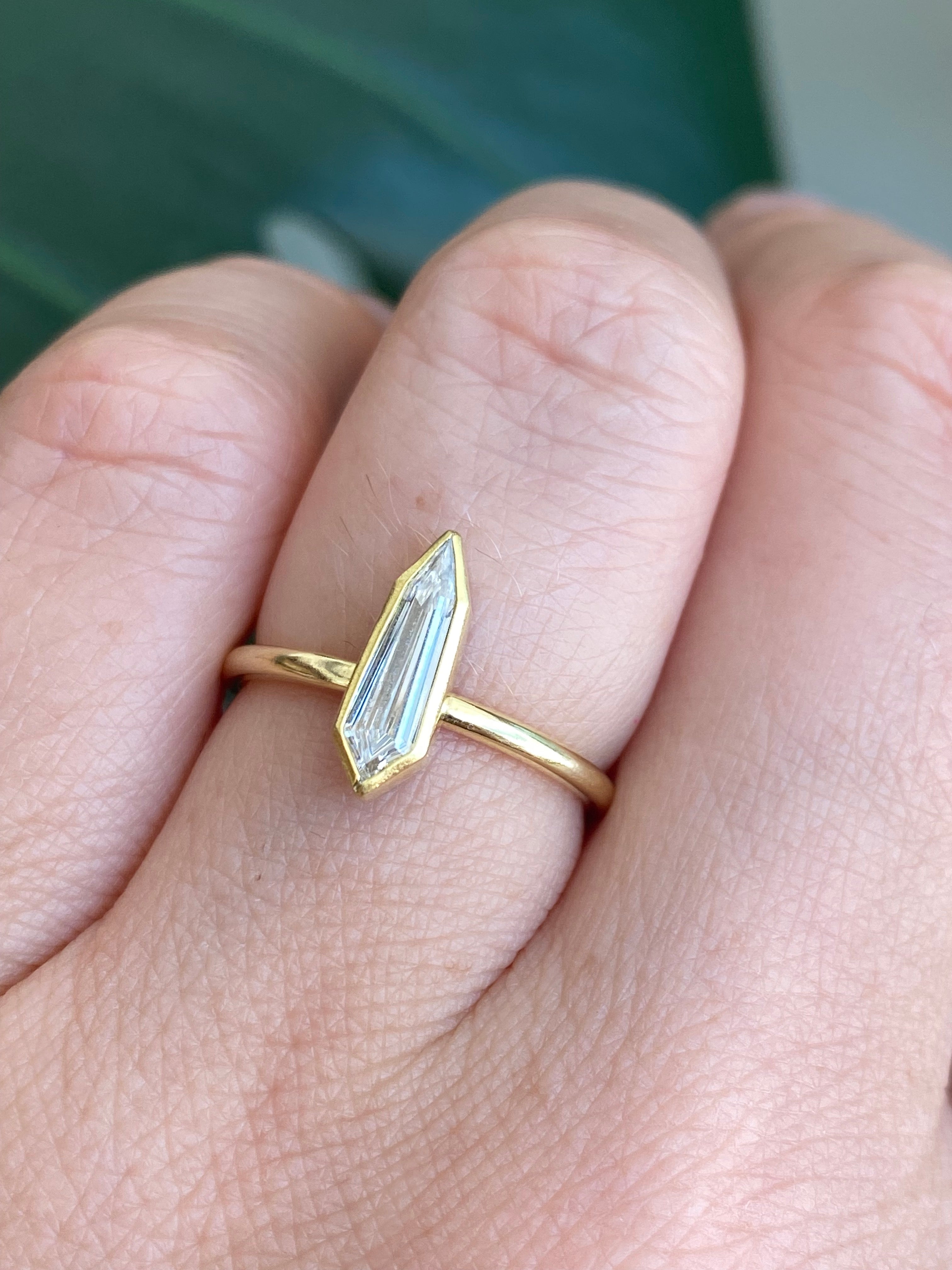 Sam Woehrmann- Long Shield Diamond Ring