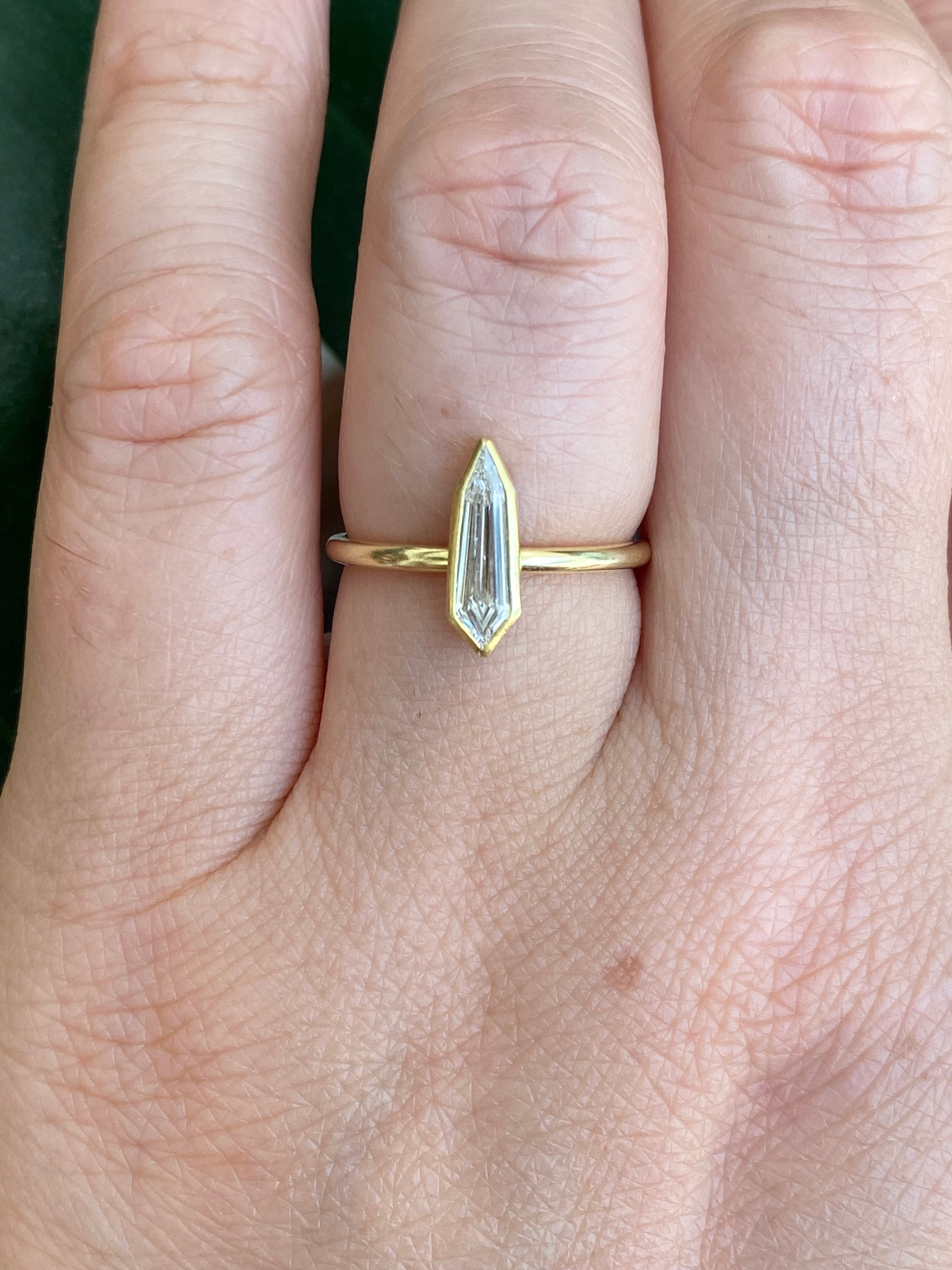 Sam Woehrmann- Long Shield Diamond Ring