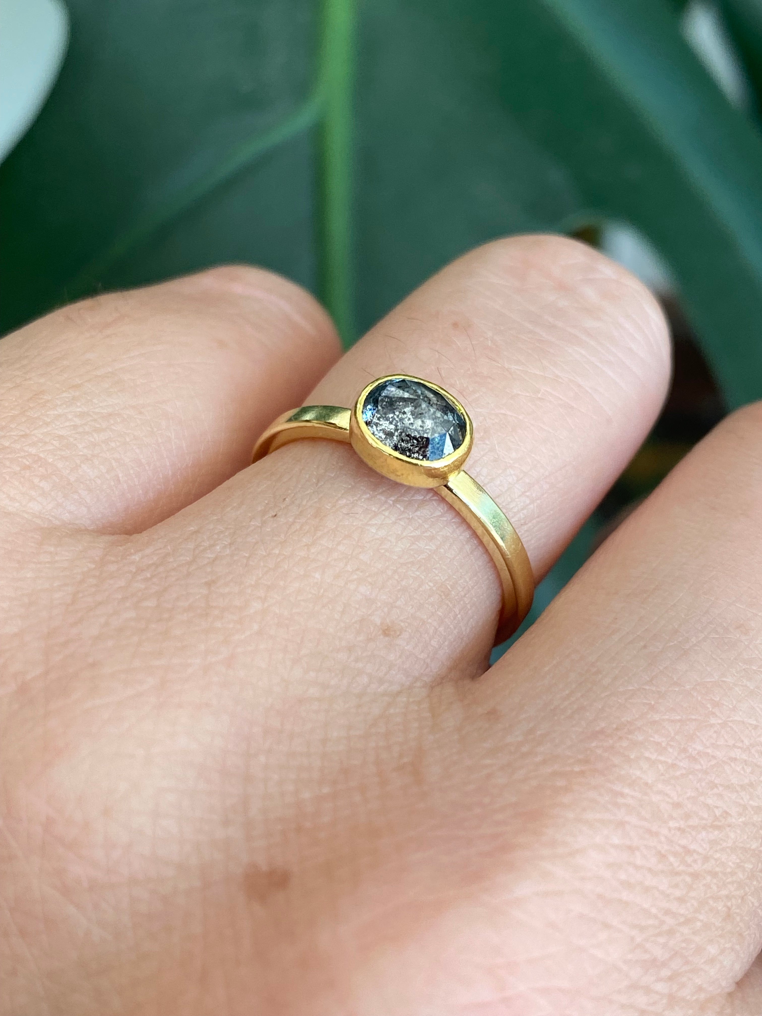 Sam Woehrmann- Grey Diamond East To West Ring