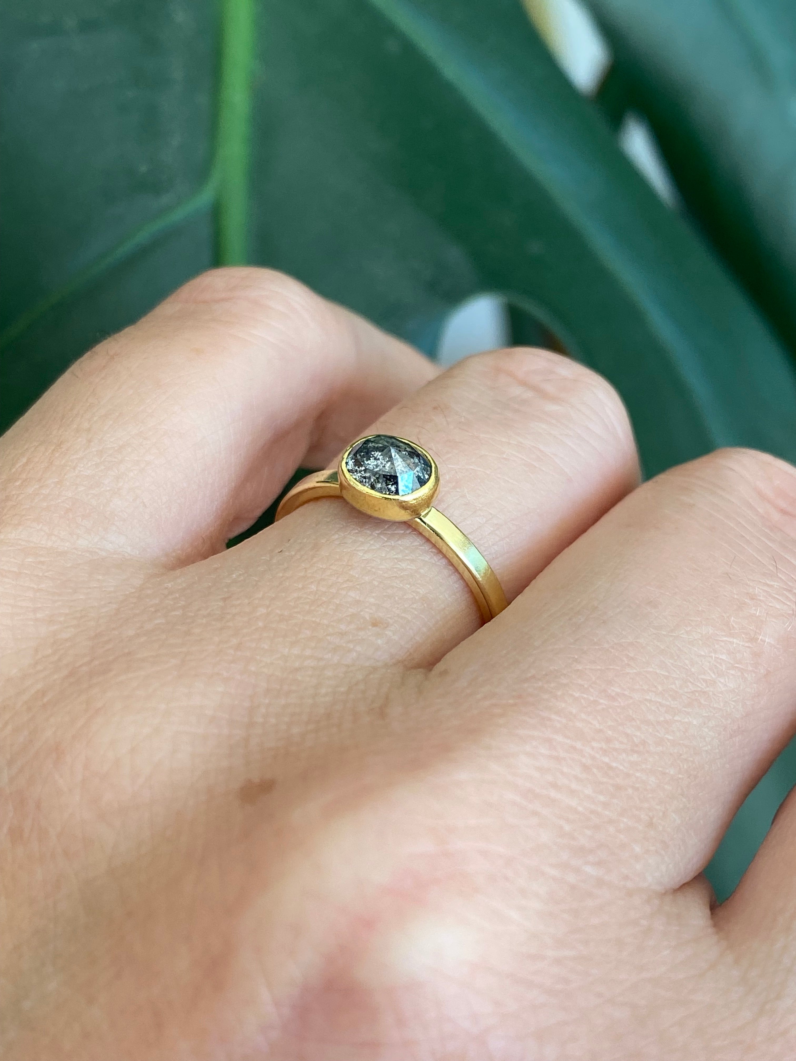 Sam Woehrmann- Grey Diamond East To West Ring