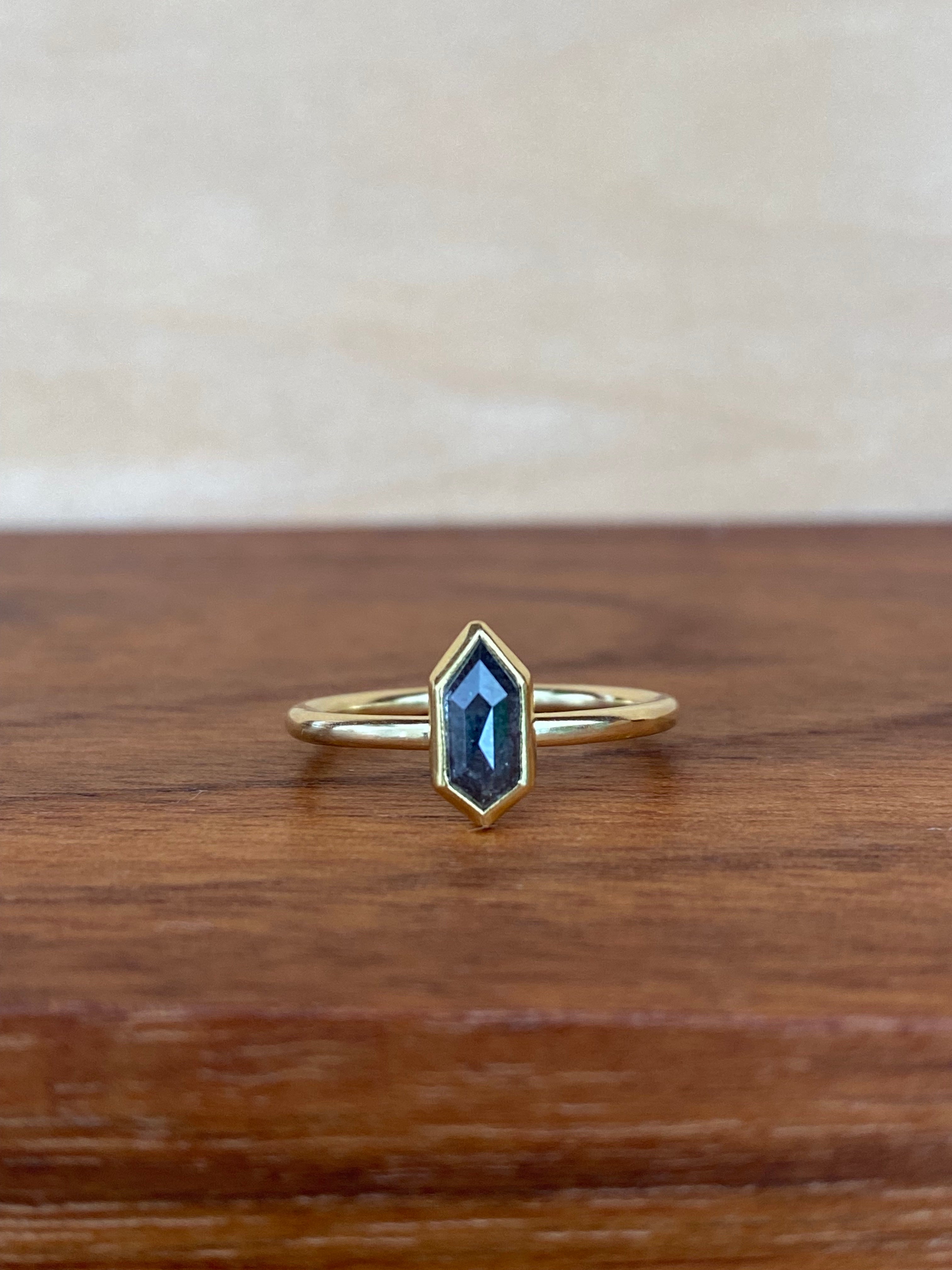 Sam Woehrmann- Grey Diamond Shield Ring