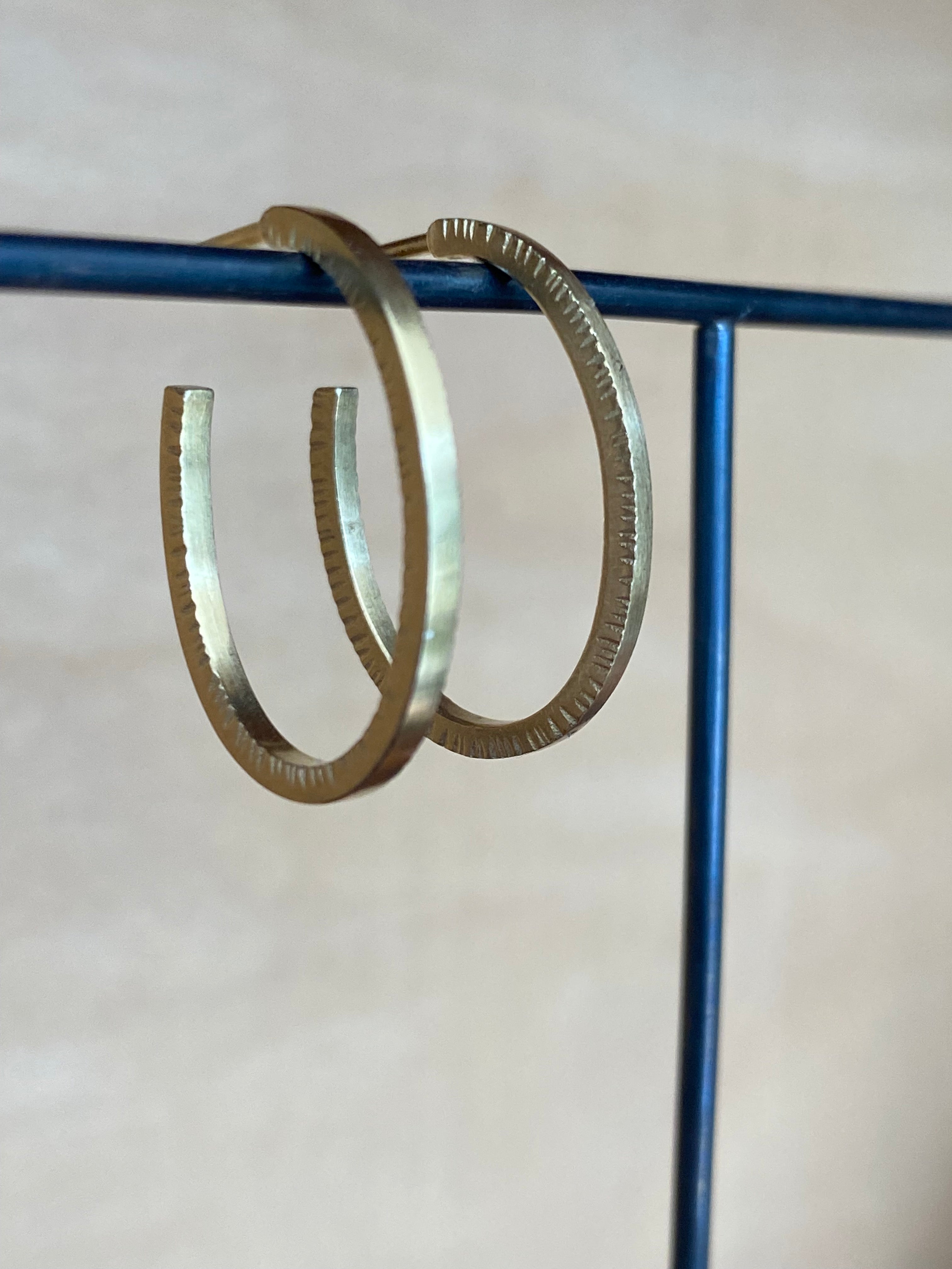 Sam Woehrmann- Oval Notched Hoop Earrings