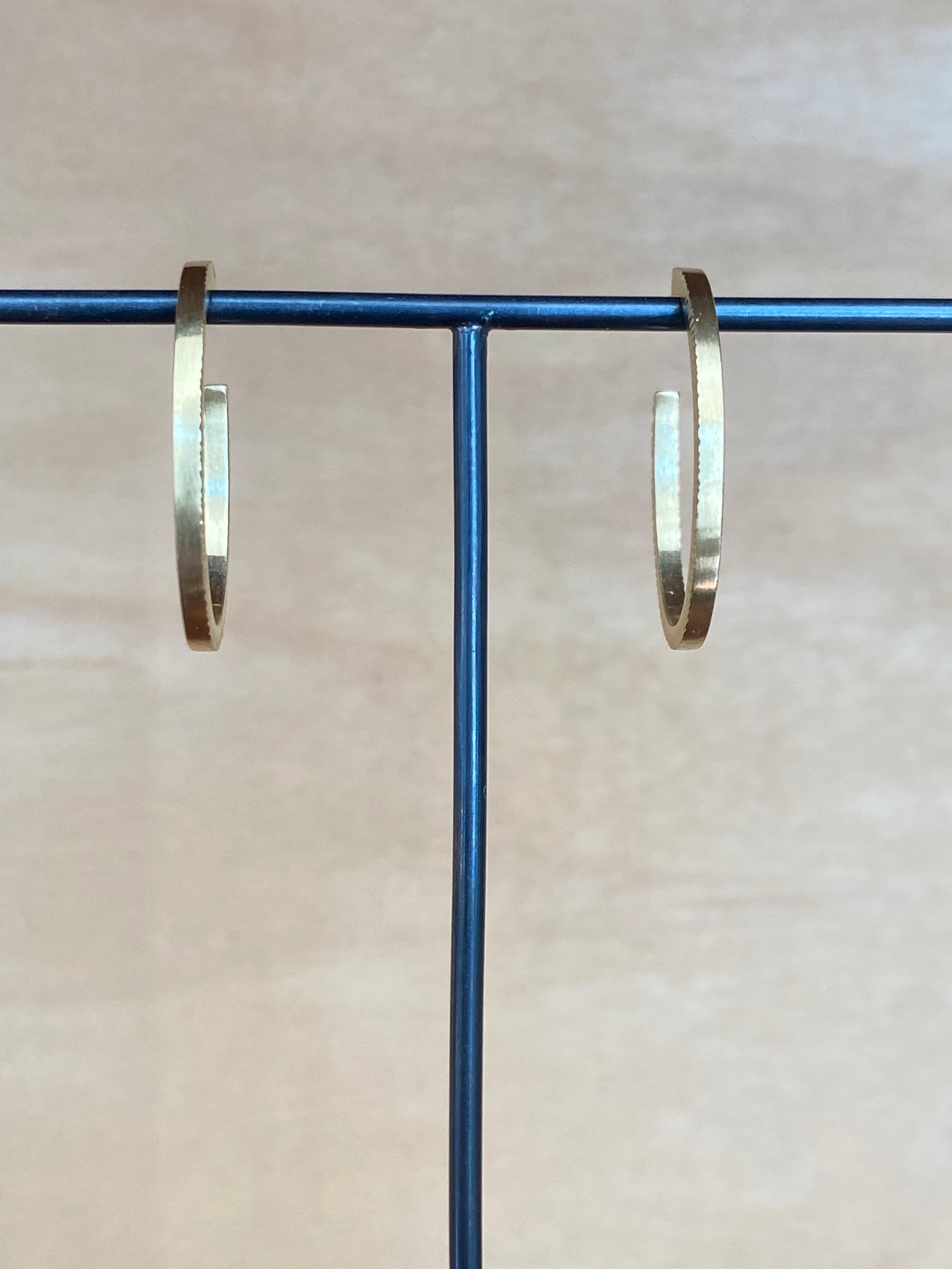 Sam Woehrmann- Oval Notched Hoop Earrings