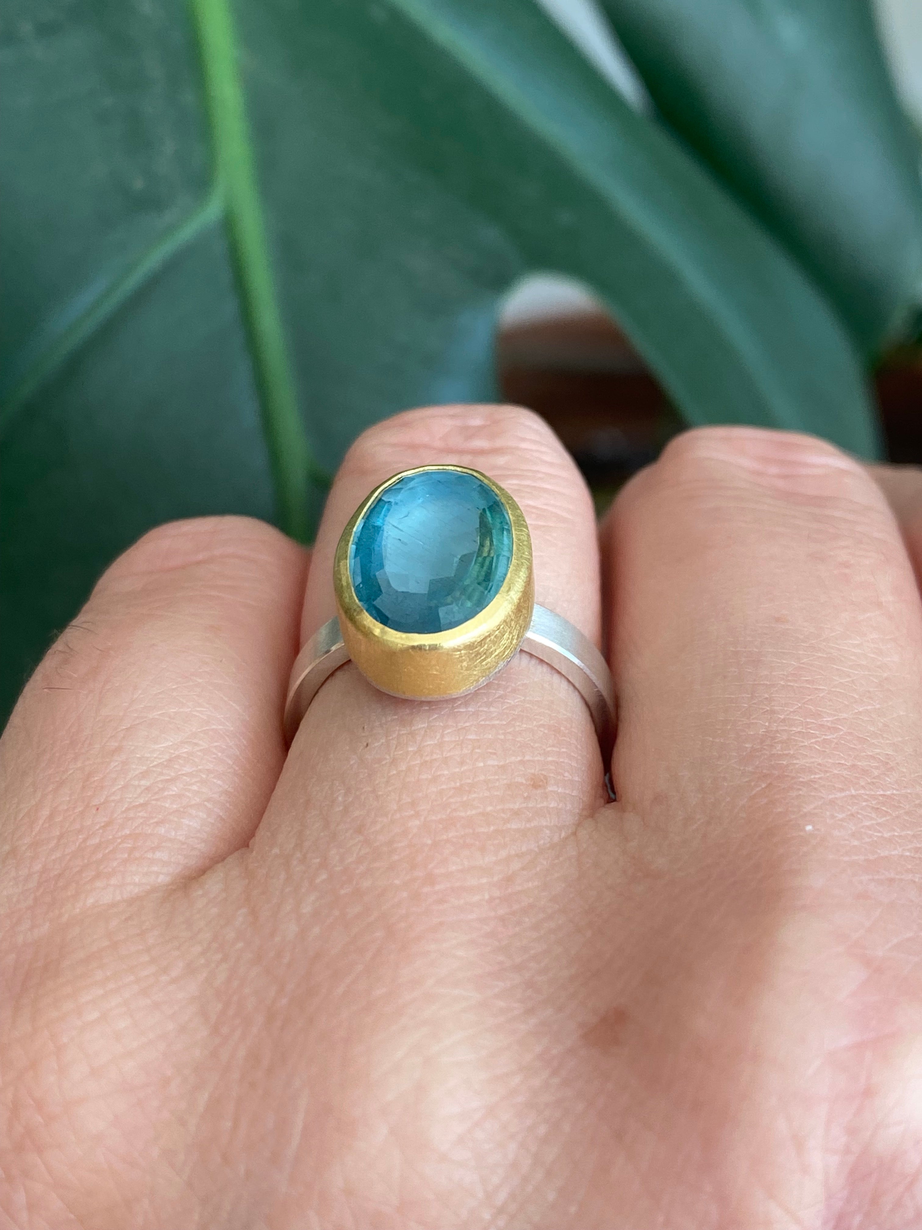 Sam Woehrmann- Aqua Oval Ring