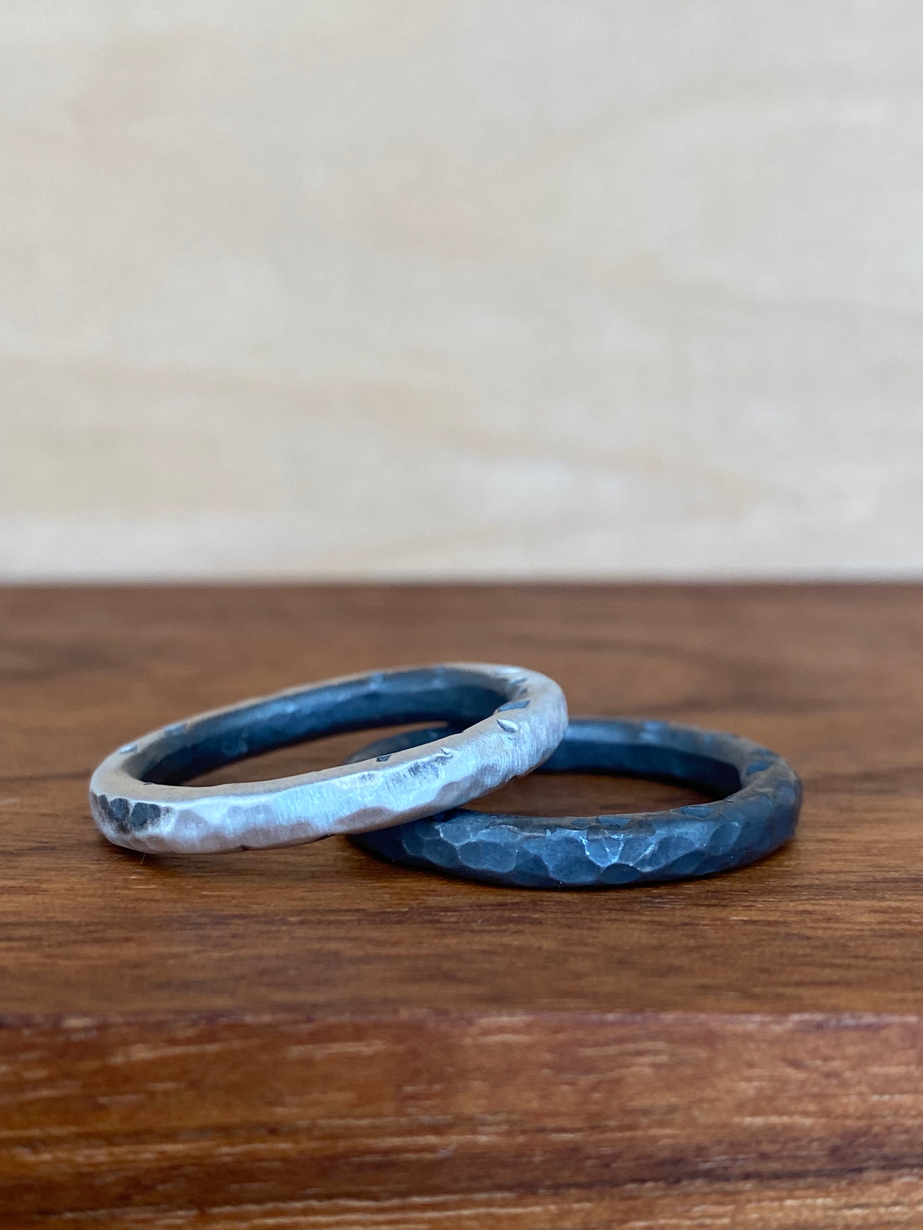 Betty Jäger- Heavyweight Celestial Hammered Rings