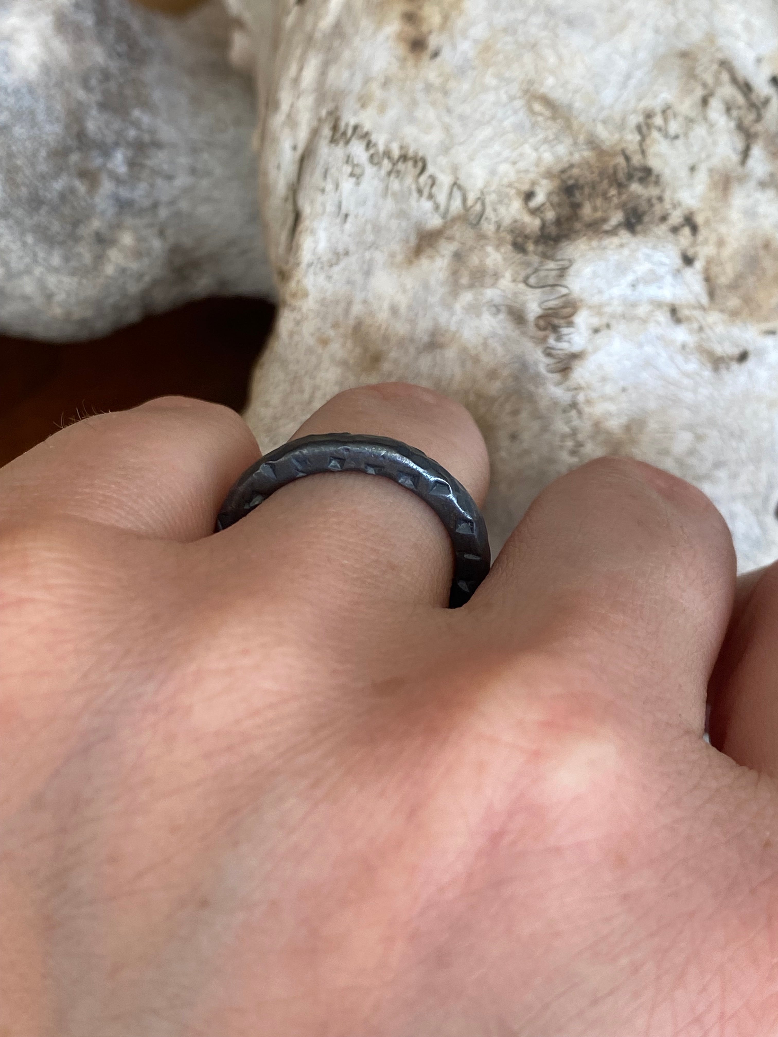 Betty Jäger- Heavyweight Celestial Hammered Rings