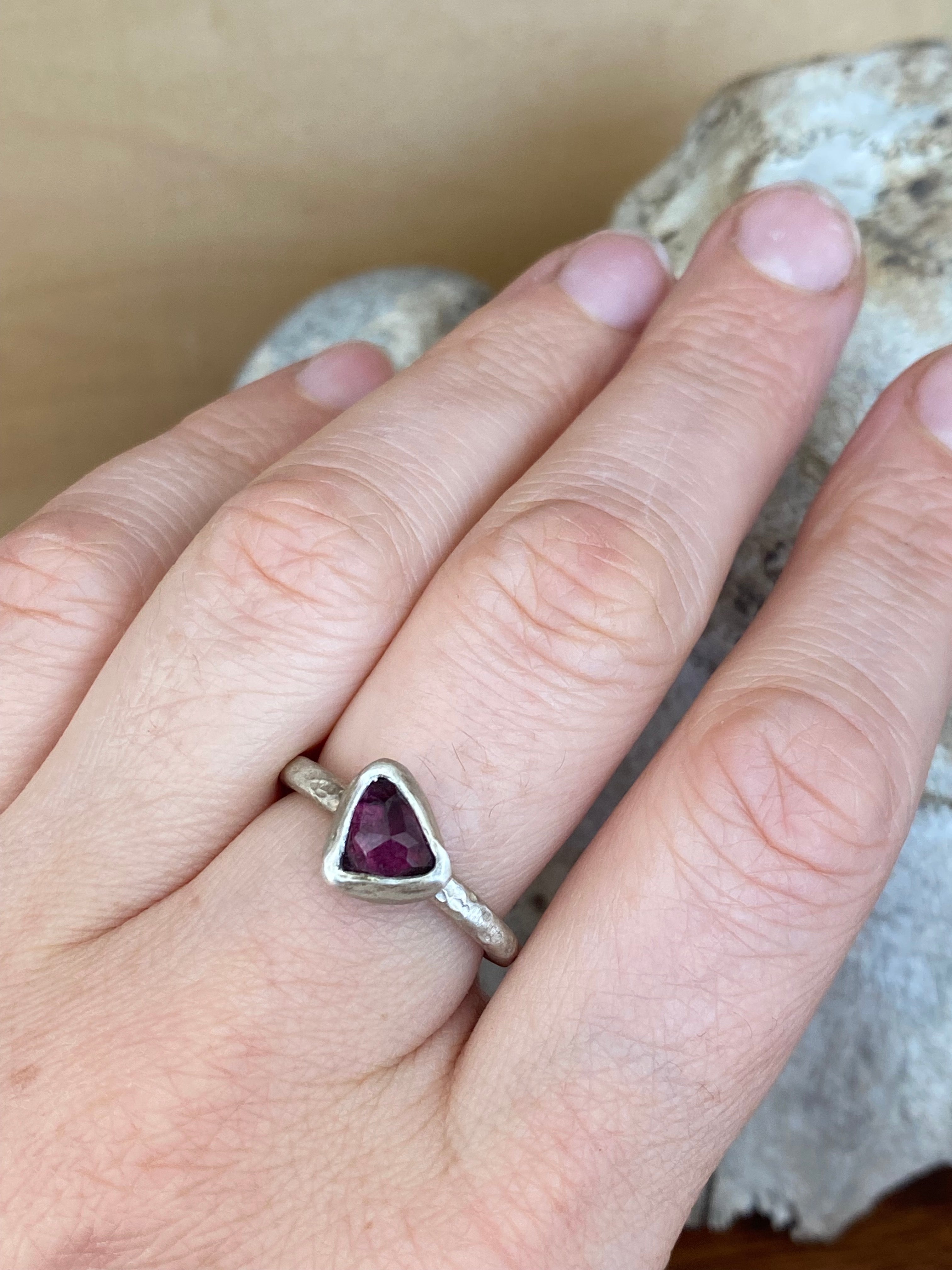Betty Jäger- Pink Tourmaline Trillion Ring