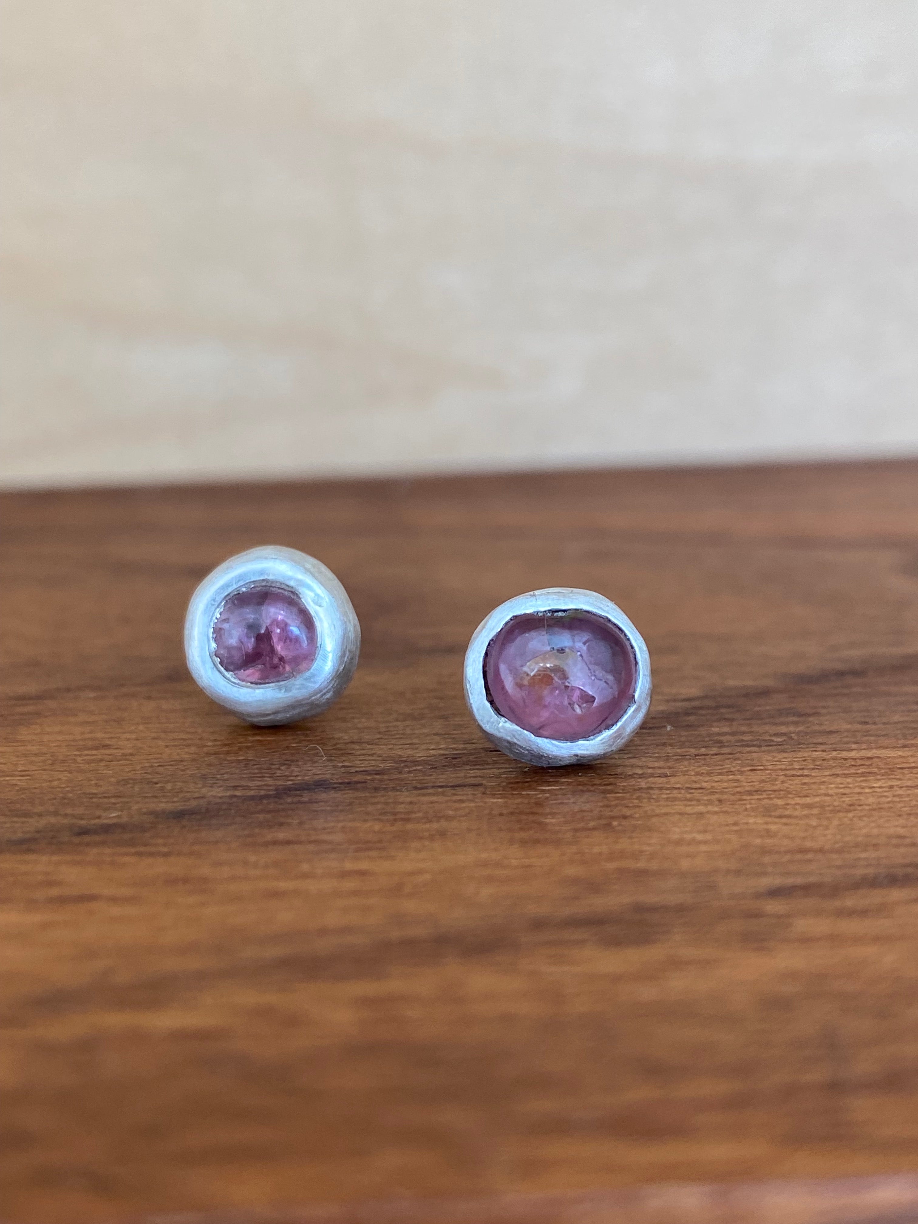 Betty Jäger- Light Pink Spinel Stud Earrings