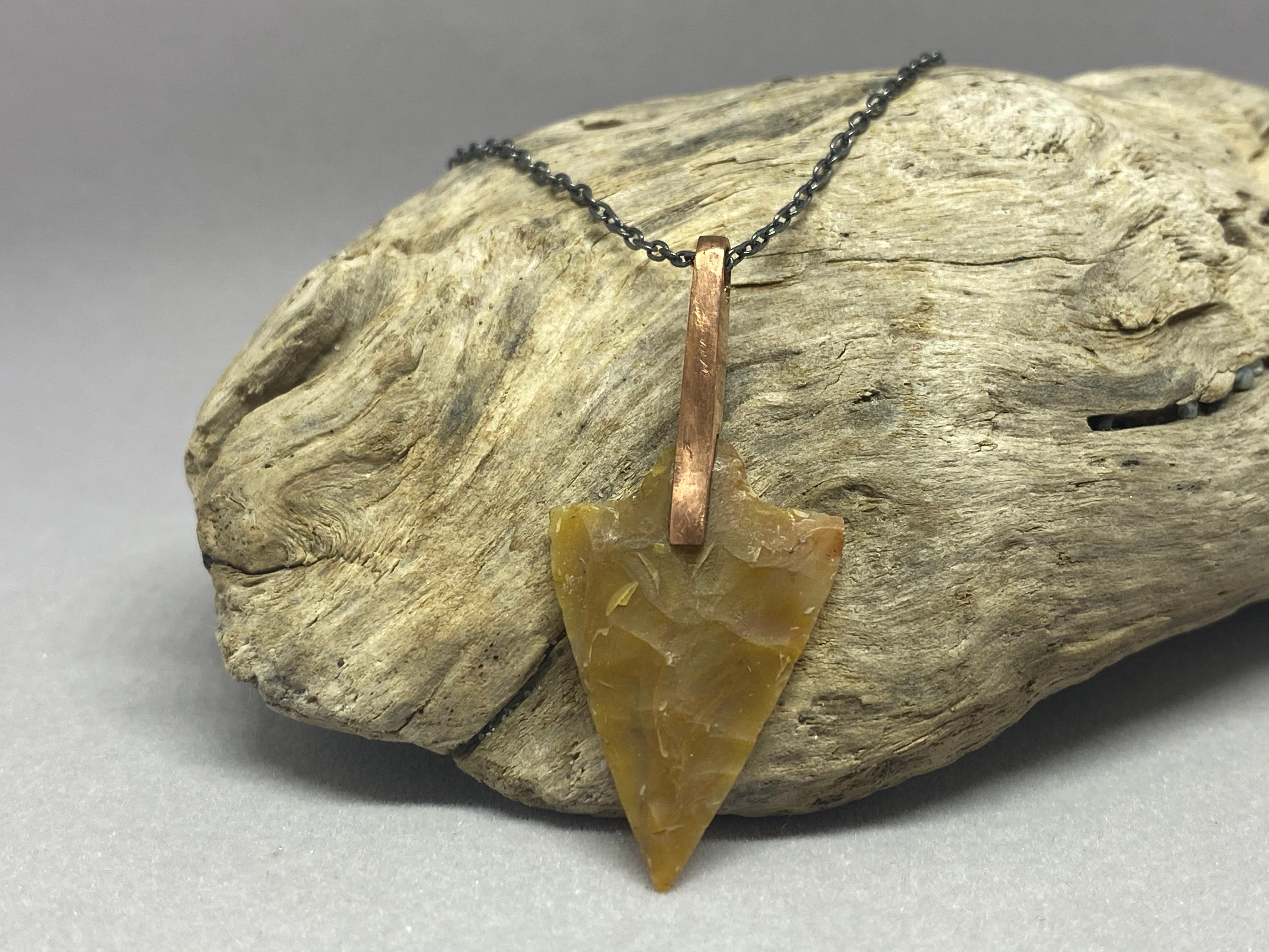 Jake Castor- Unknown Chert Arrowhead Pendant