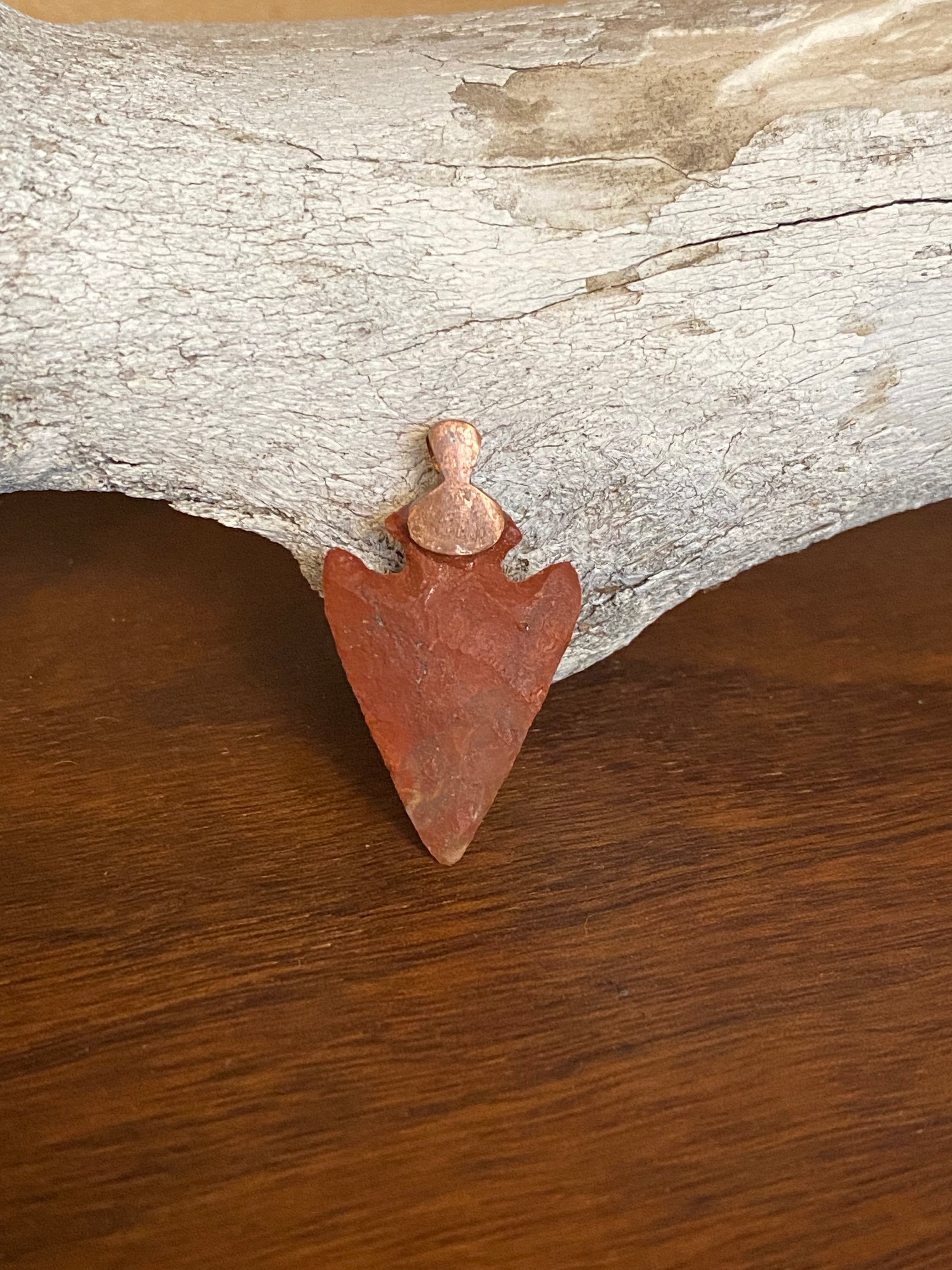 Jake Castor- Blood Jasper Arrowhead Pendant