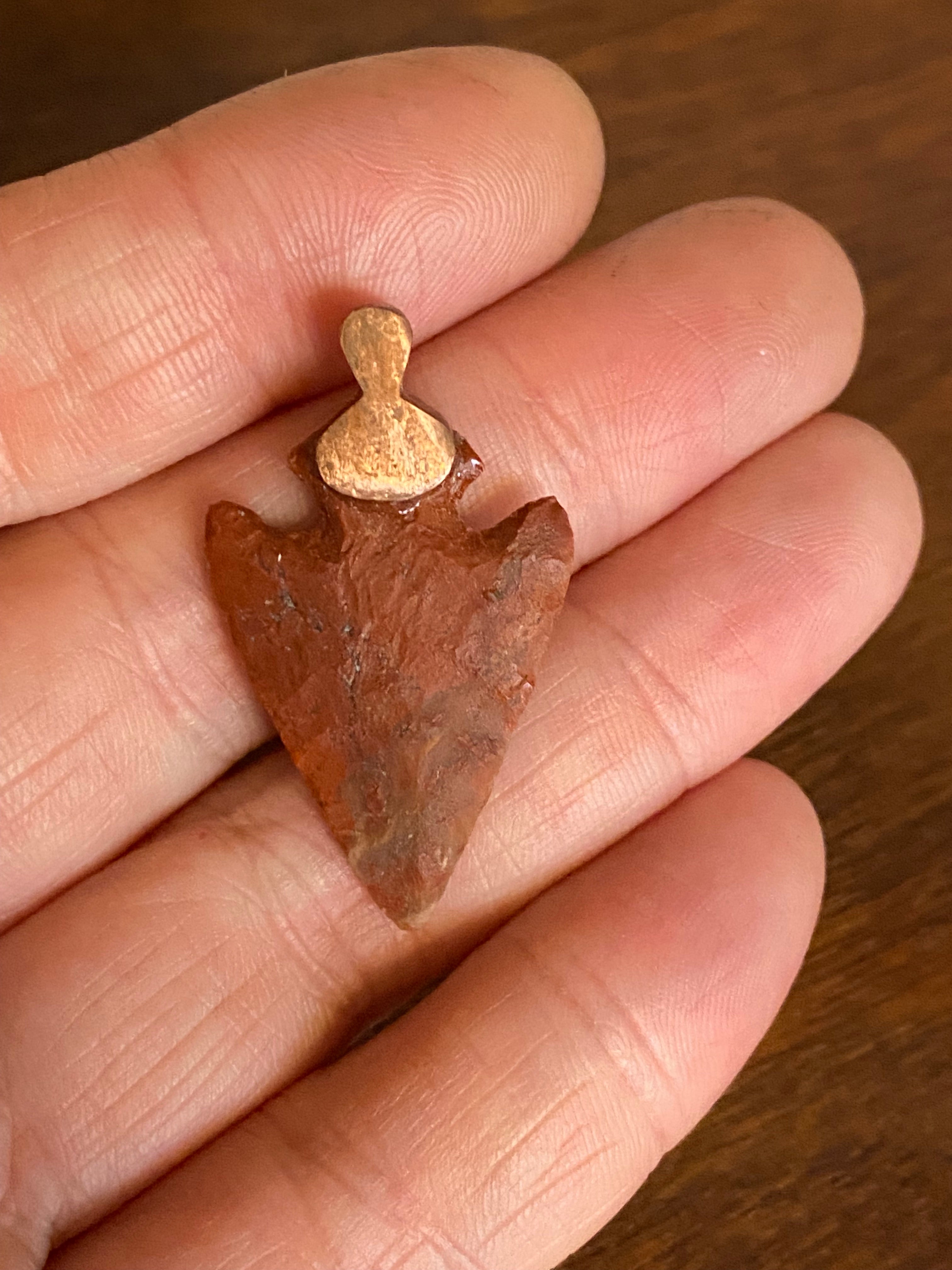 Jake Castor- Blood Jasper Arrowhead Pendant