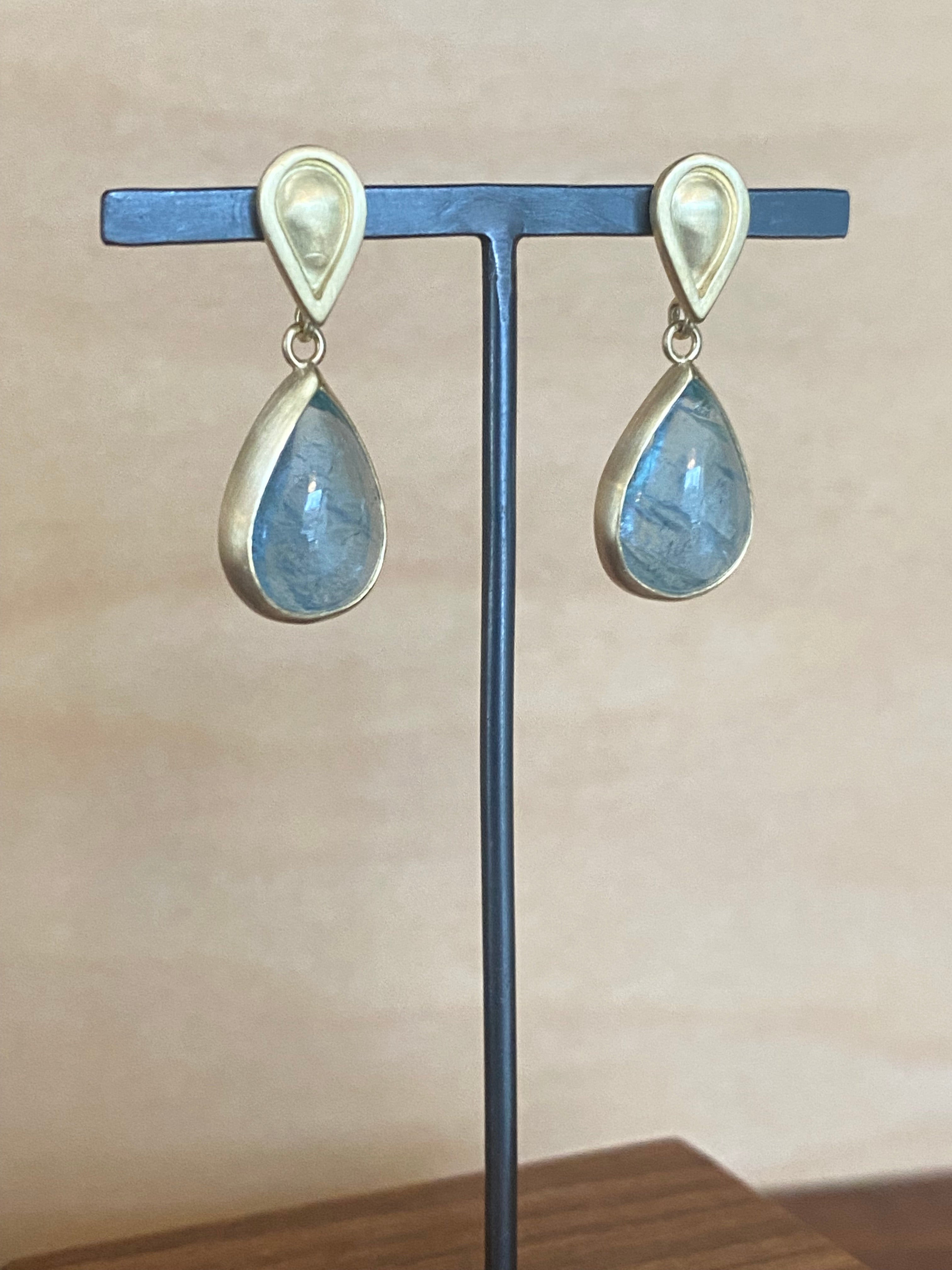 Monica Marcella- Aquamarine Drop Earring