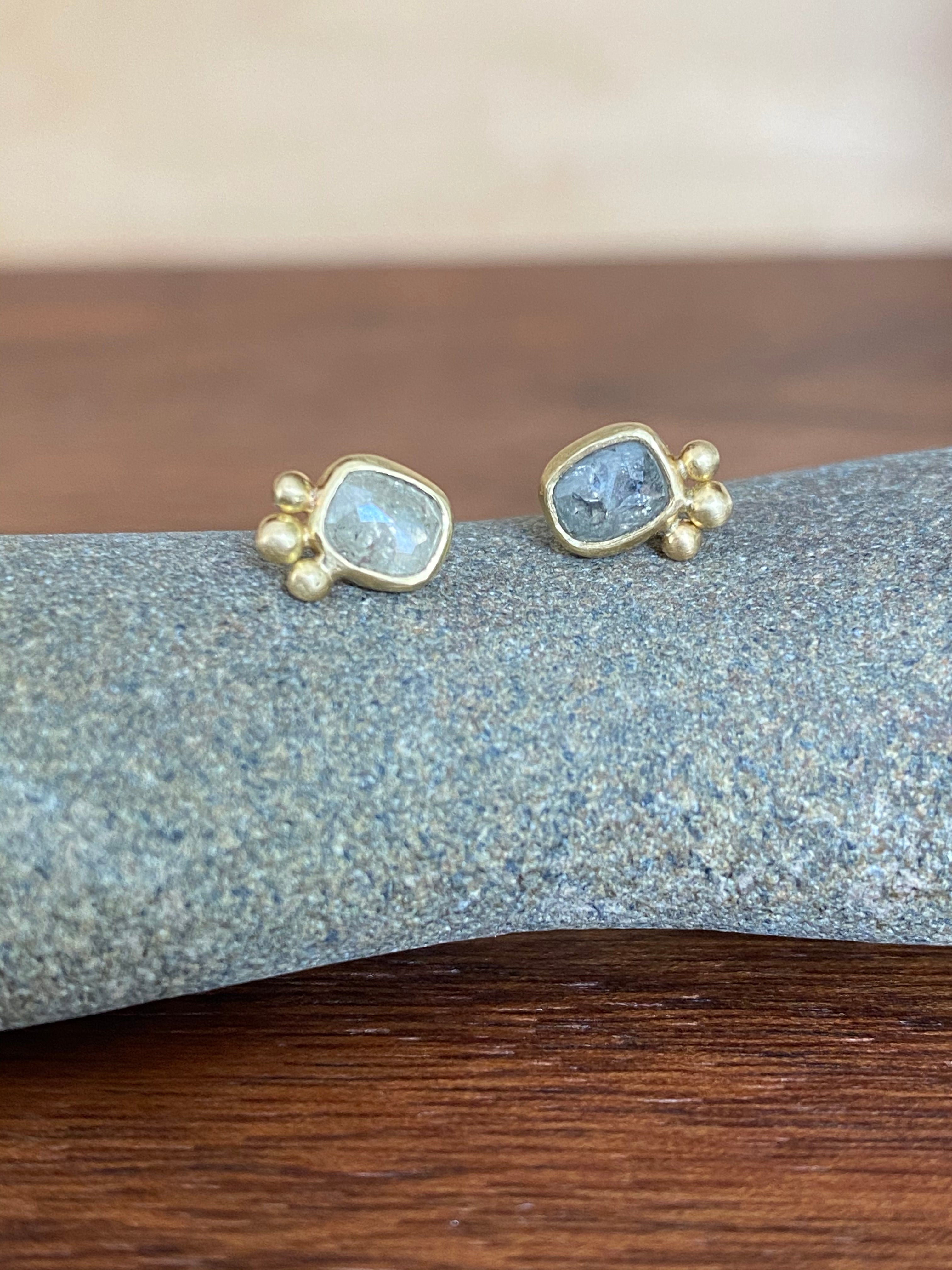 Monica Marcella- Salt and Pepper Diamond Stud Earrings