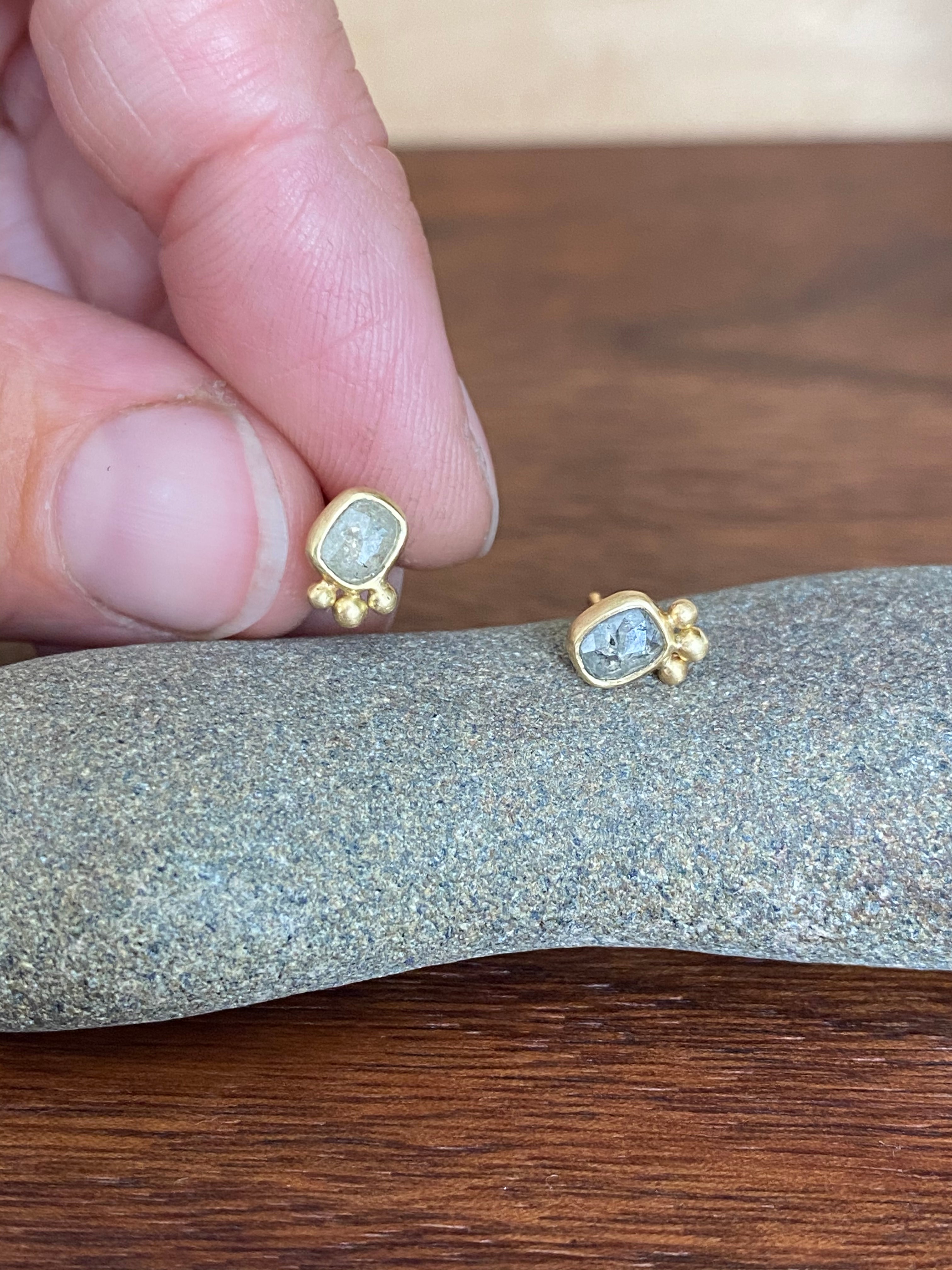 Monica Marcella- Salt and Pepper Diamond Stud Earrings