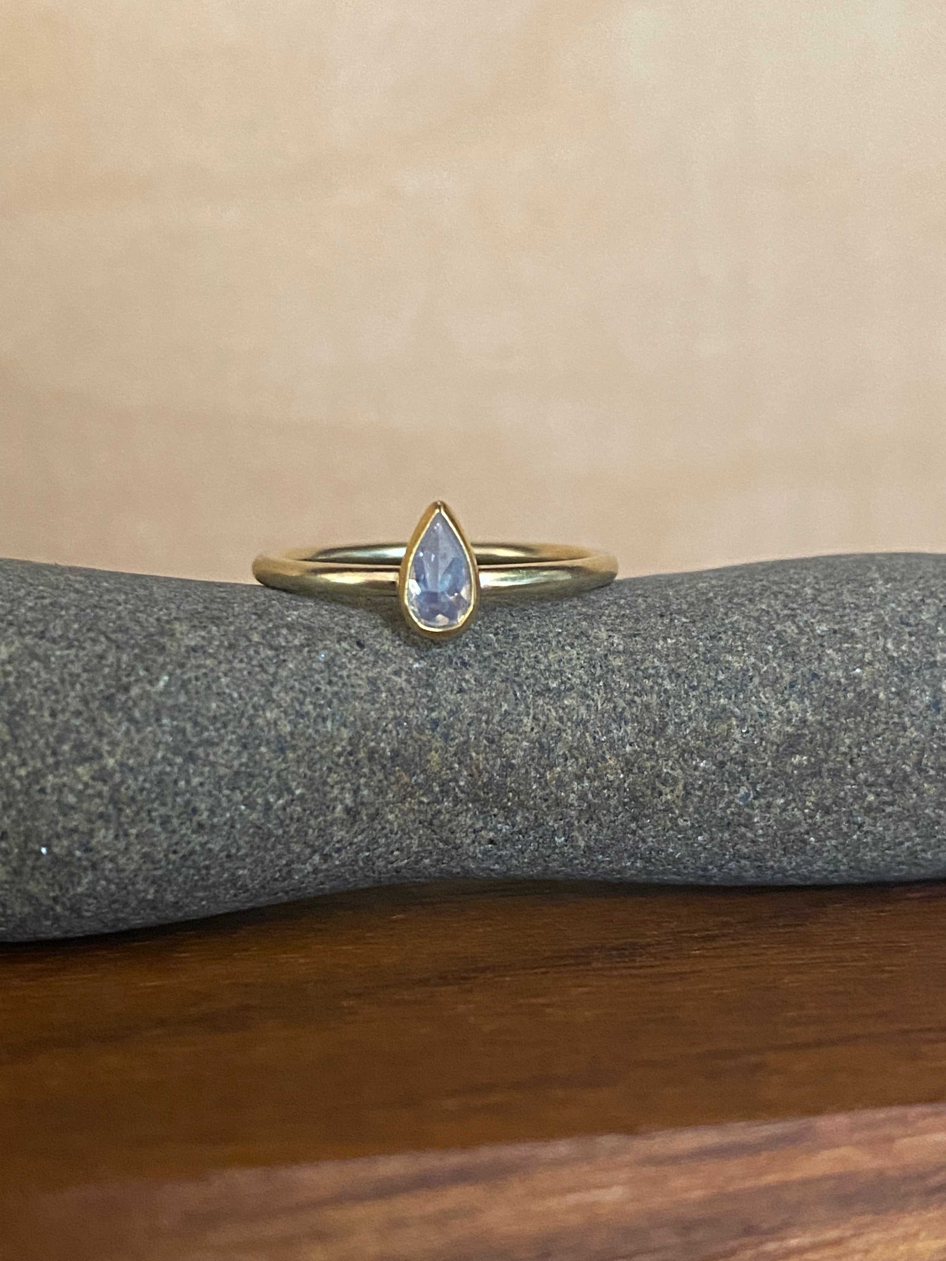 Sam Woehrmann- Grey Diamond Tear Drop Ring
